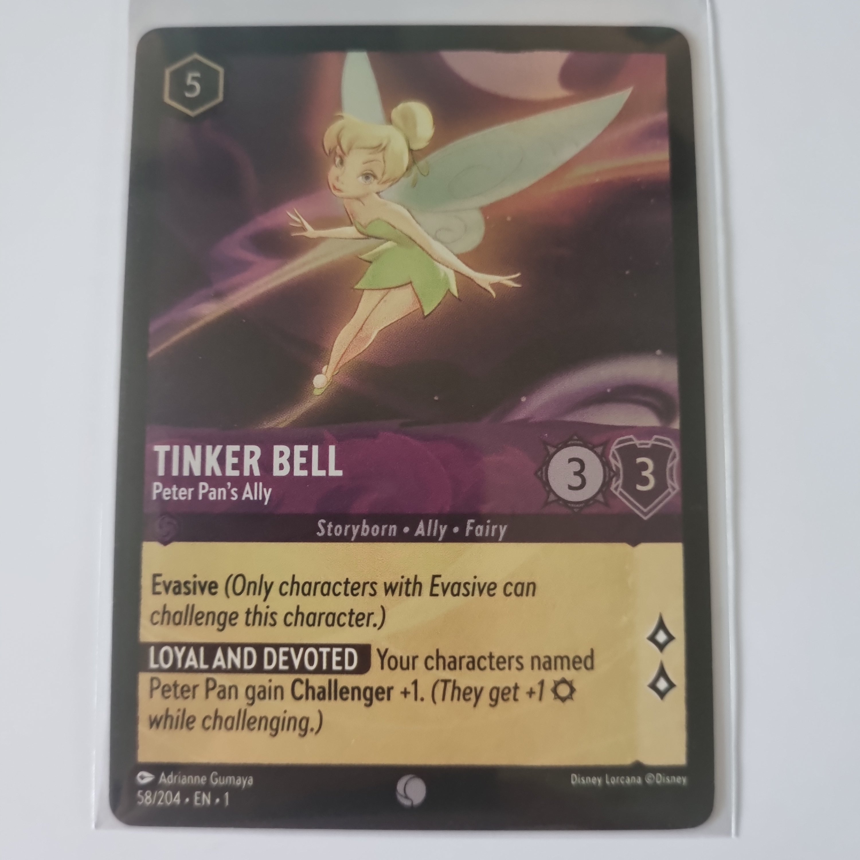 Lorcana - First Chapter - Coldfoil - Tinker Bell - Peter Pan's Ally - 58/204 Common