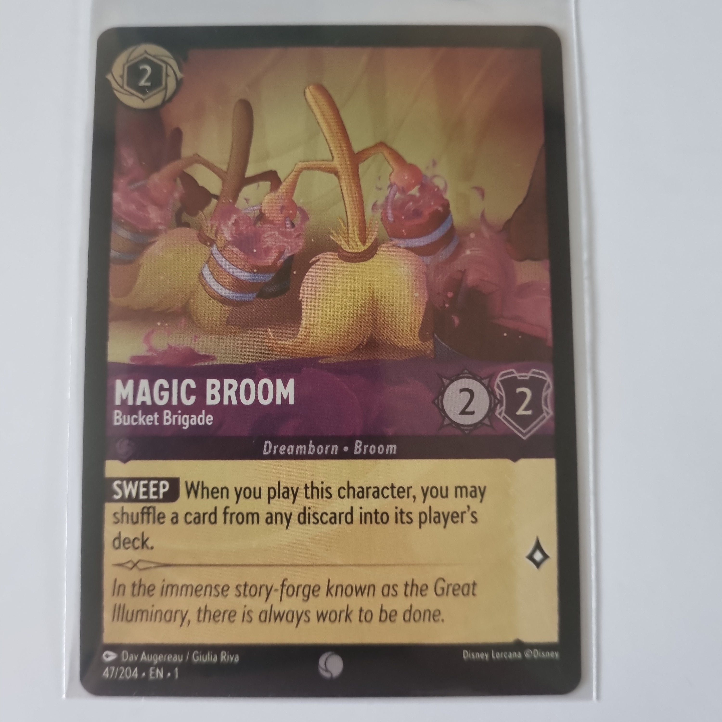 Lorcana - First Chapter - Coldfoil - Magic Broom - Bucket Brigade - 47/204 - Common