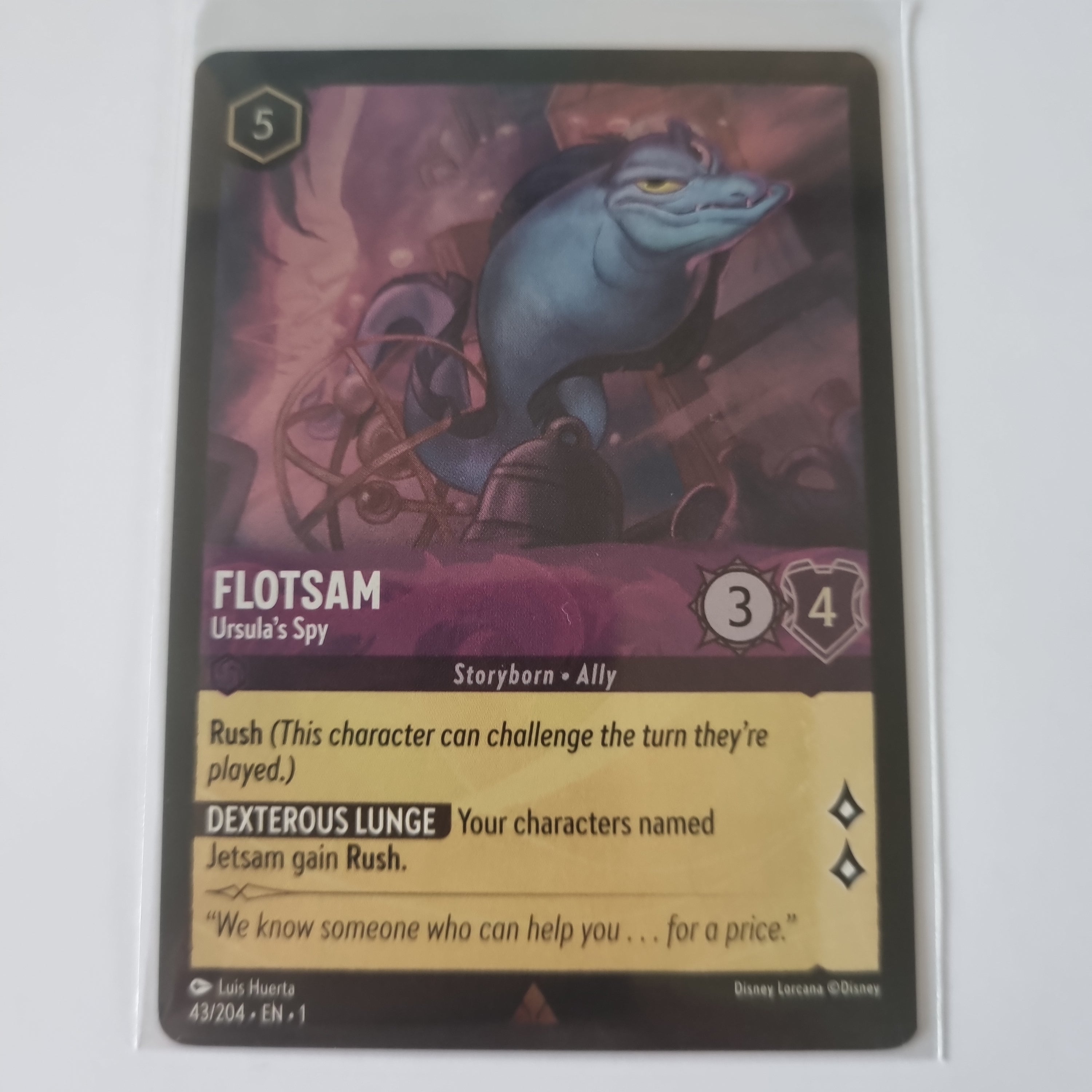 Lorcana - First Chapter - Coldfoil - Flotsam - Ursula's Spy - 43/204 - Rare