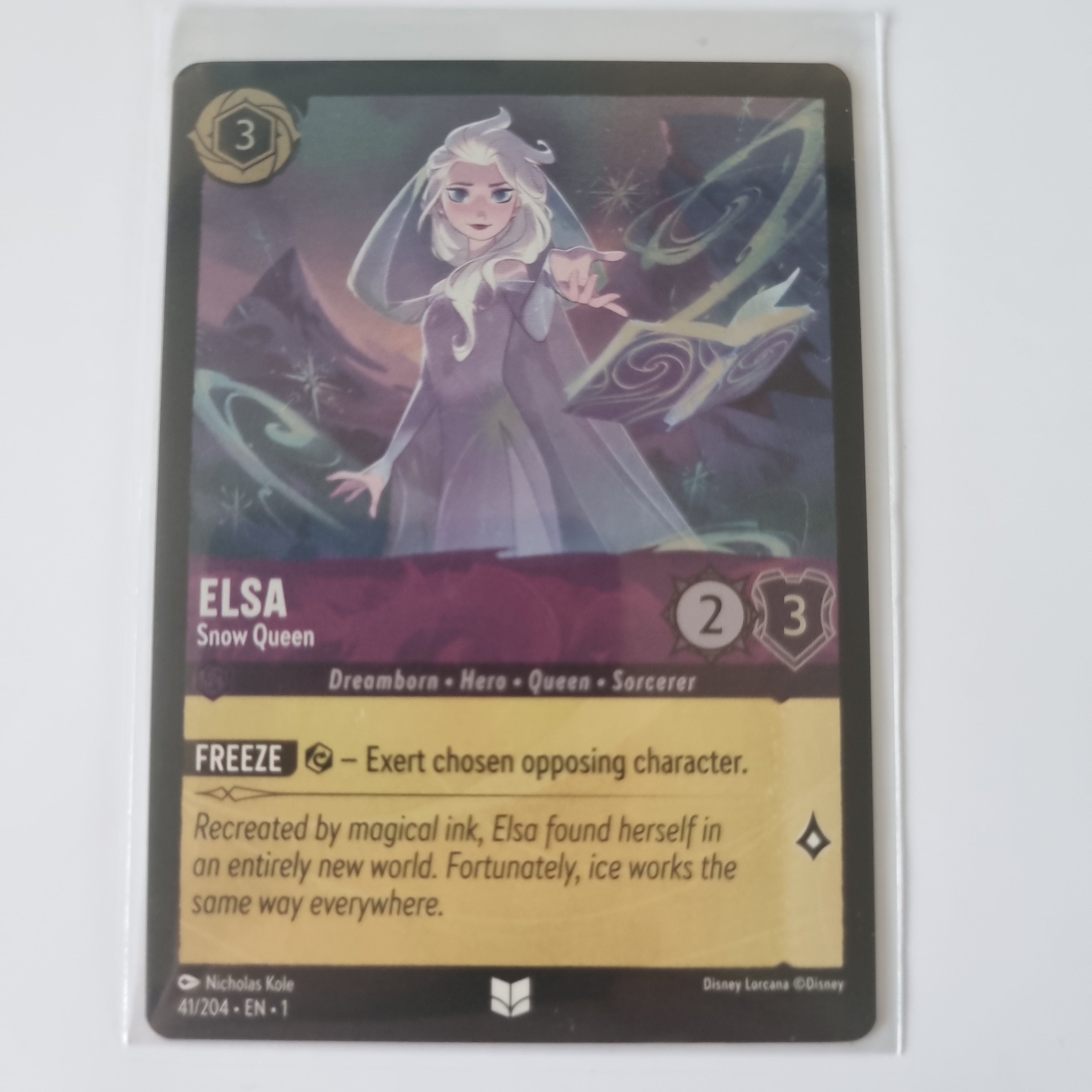 Lorcana - First Chapter - Coldfoil - Elsa - Snow Queen - 41/204 - Uncommon