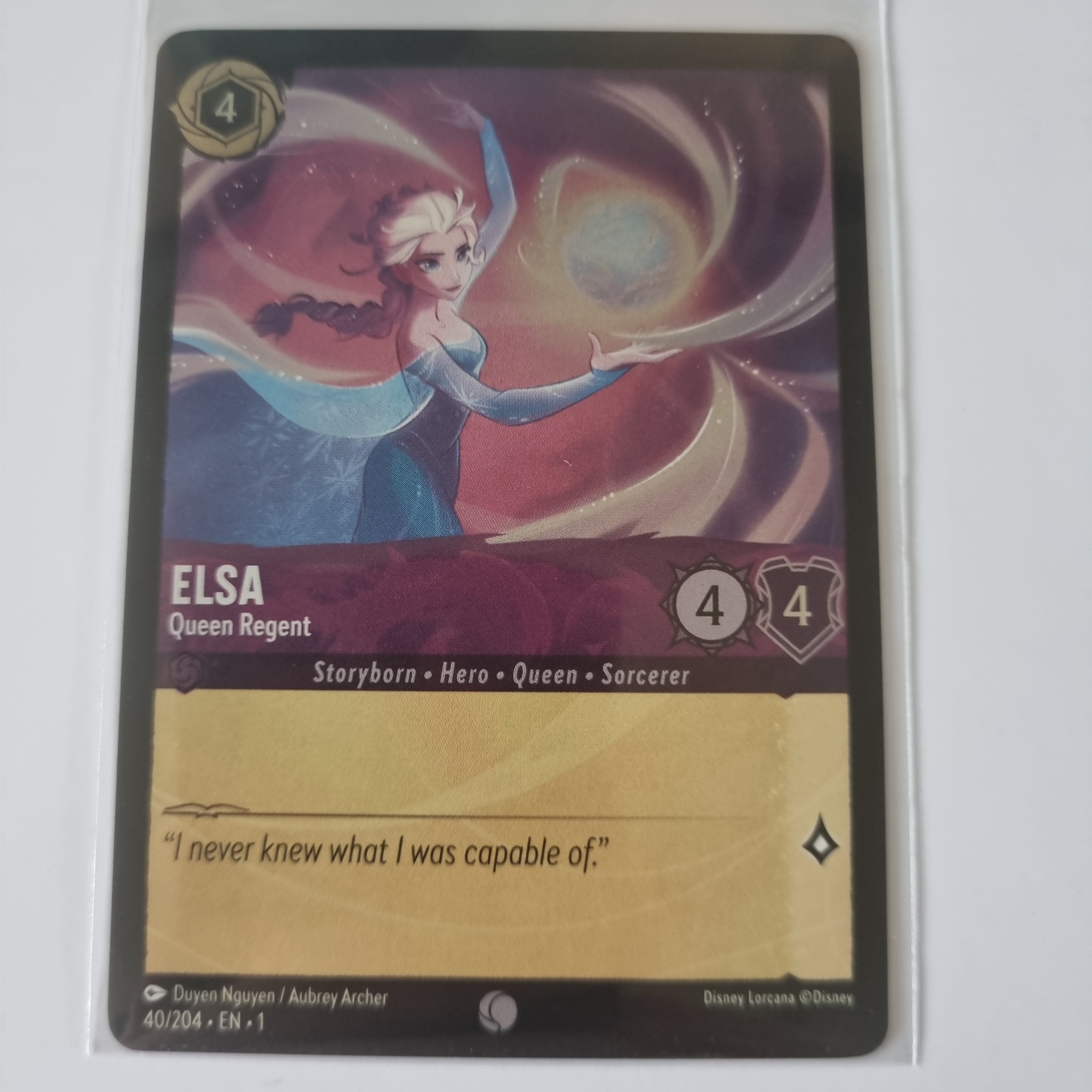 Lorcana - First Chapter - Coldfoil - Elsa - Queen Regent - 40/204 - Common
