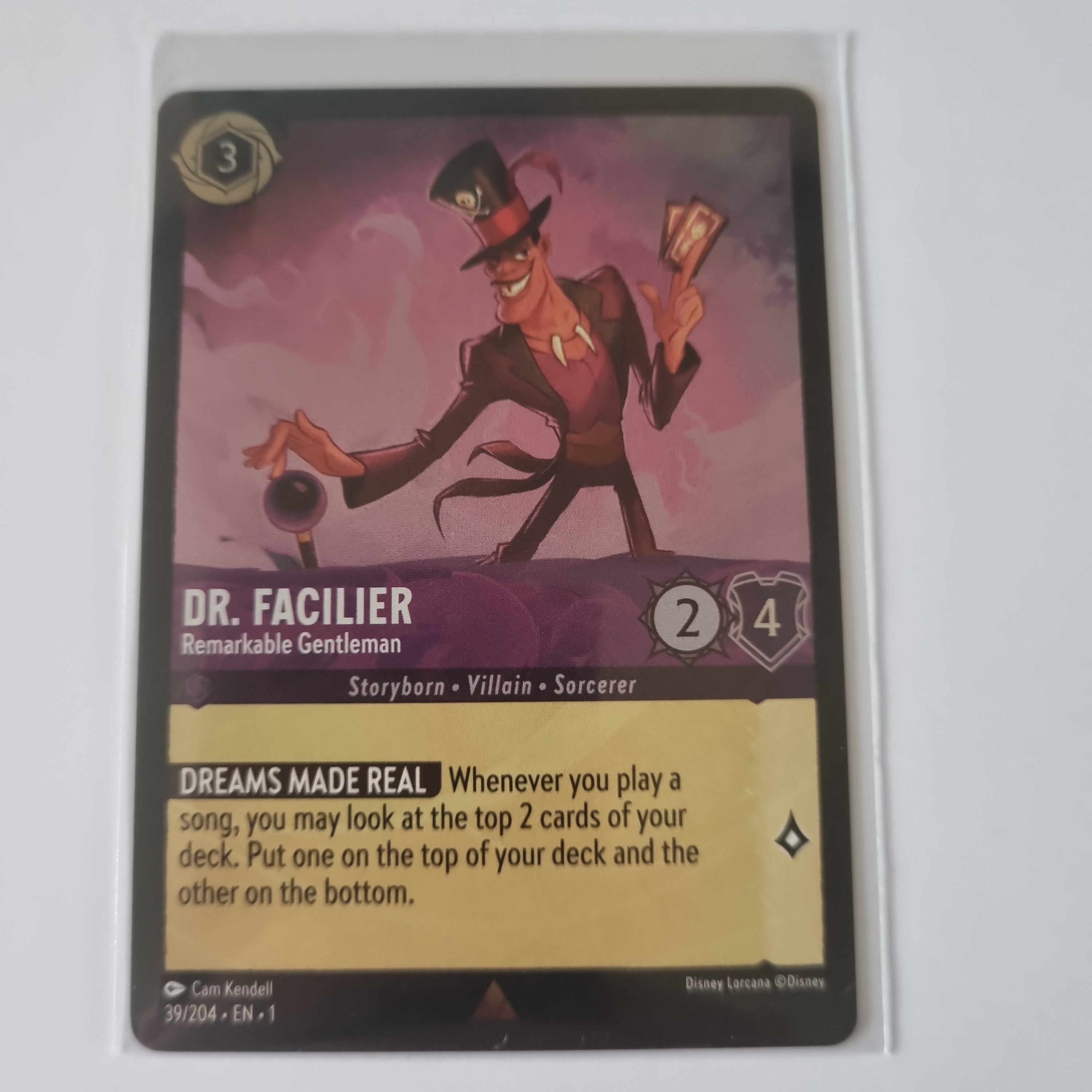 Lorcana - First Chapter - Coldfoil - Dr. Facilier Remarkable Gentleman #39/204 Rare
