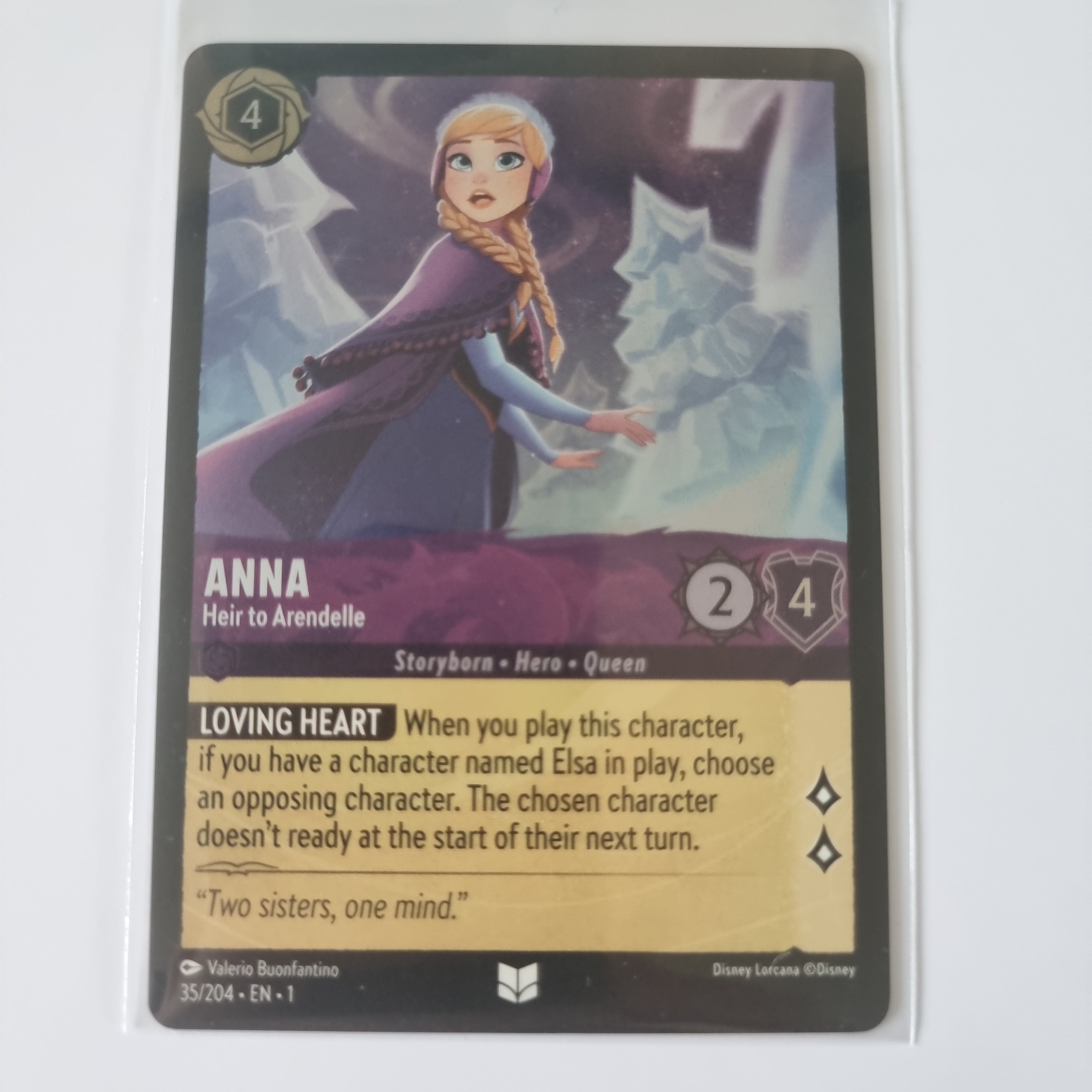 Lorcana - First Chapter - Coldfoil - Anna - Heir to Arendelle - 35/204 - Uncommon