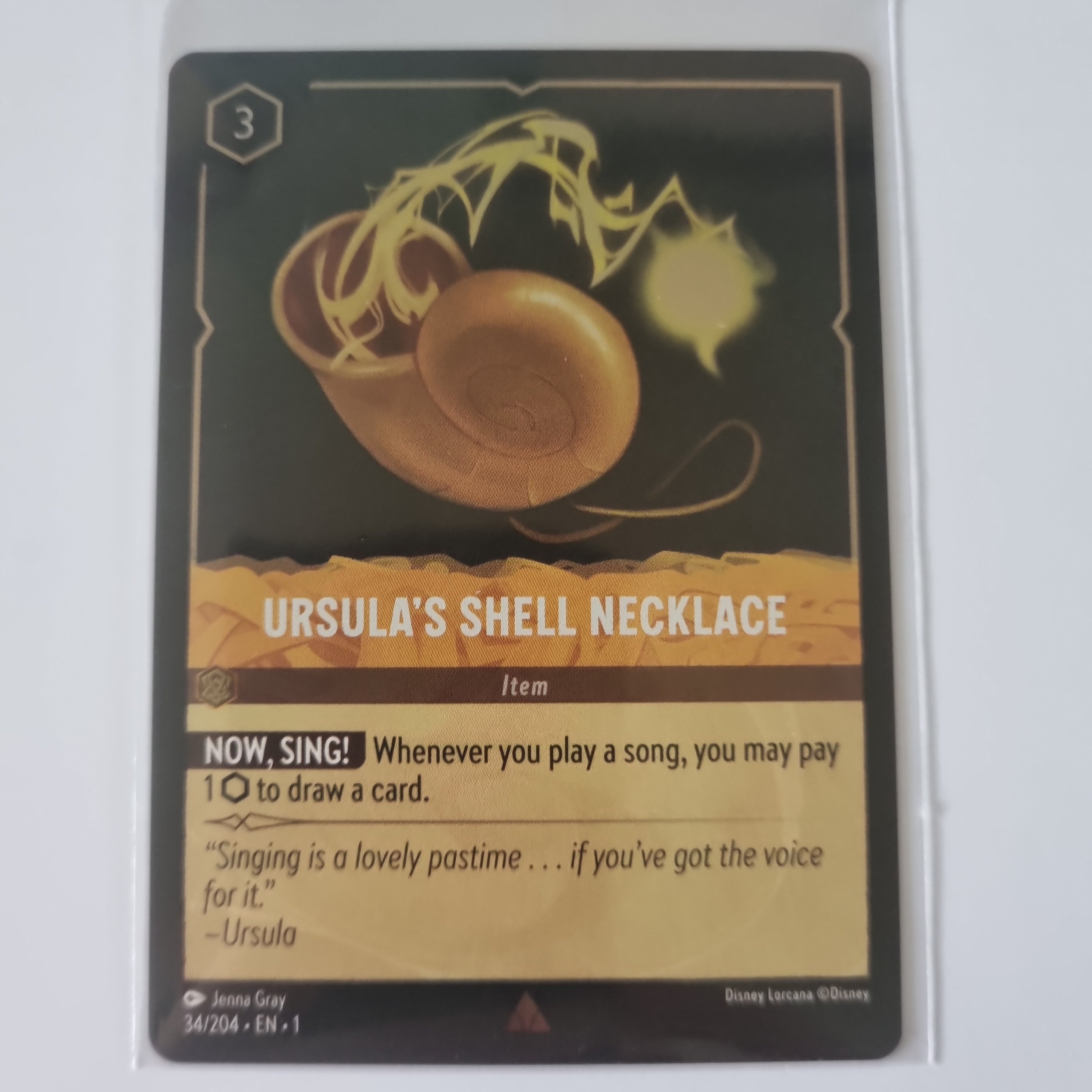 Lorcana - First Chapter - Coldfoil - Ursula's Shell Necklace - 34/204 - Rare
