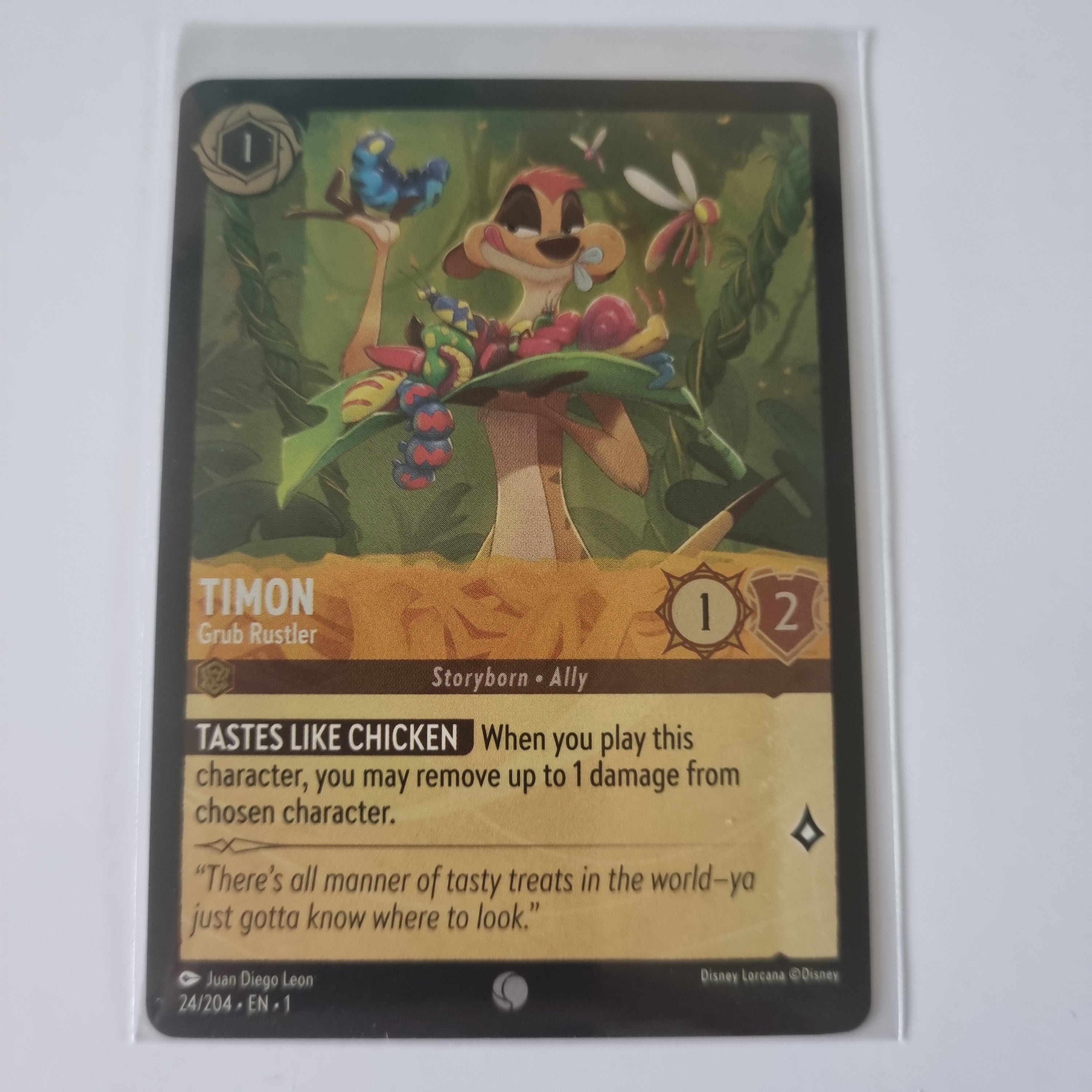 Lorcana - First Chapter - Coldfoil - Timon - Grub Rustler - 24/204 - Common