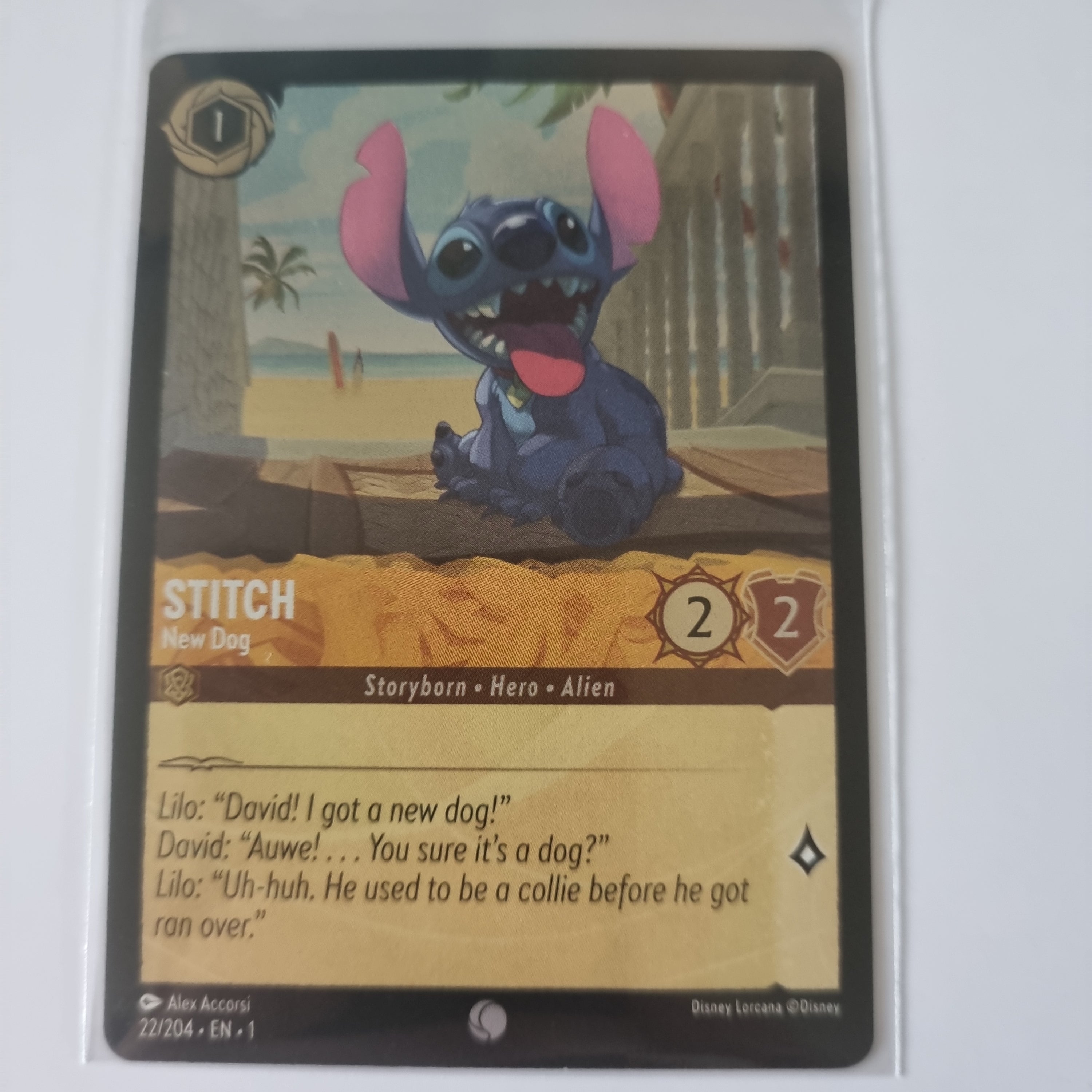 Lorcana - First Chapter - Coldfoil - Stitch - New Dog - 22/204 - Common