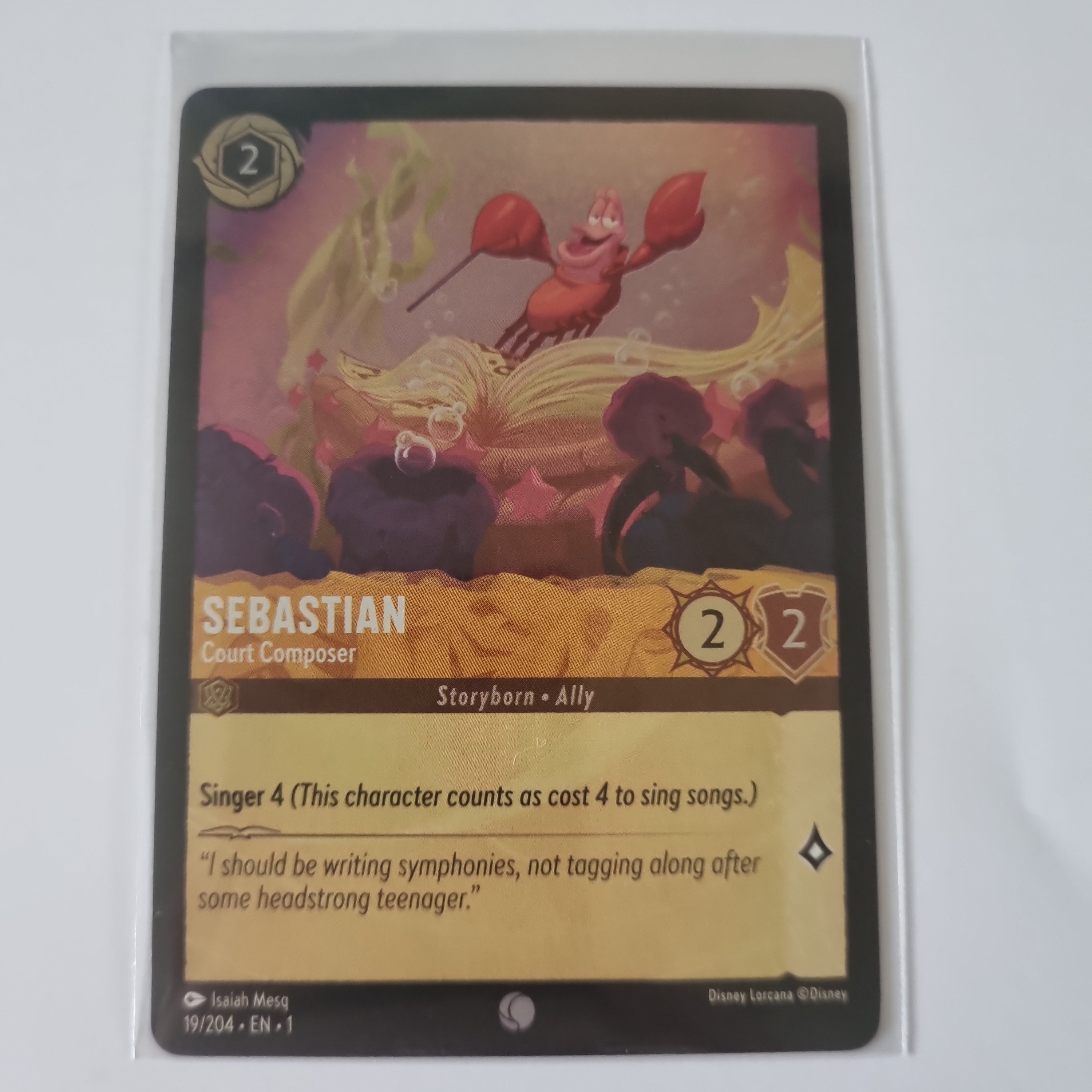 Lorcana - First Chapter - Coldfoil - Sebastian - Court Composer - 19/204 - Common