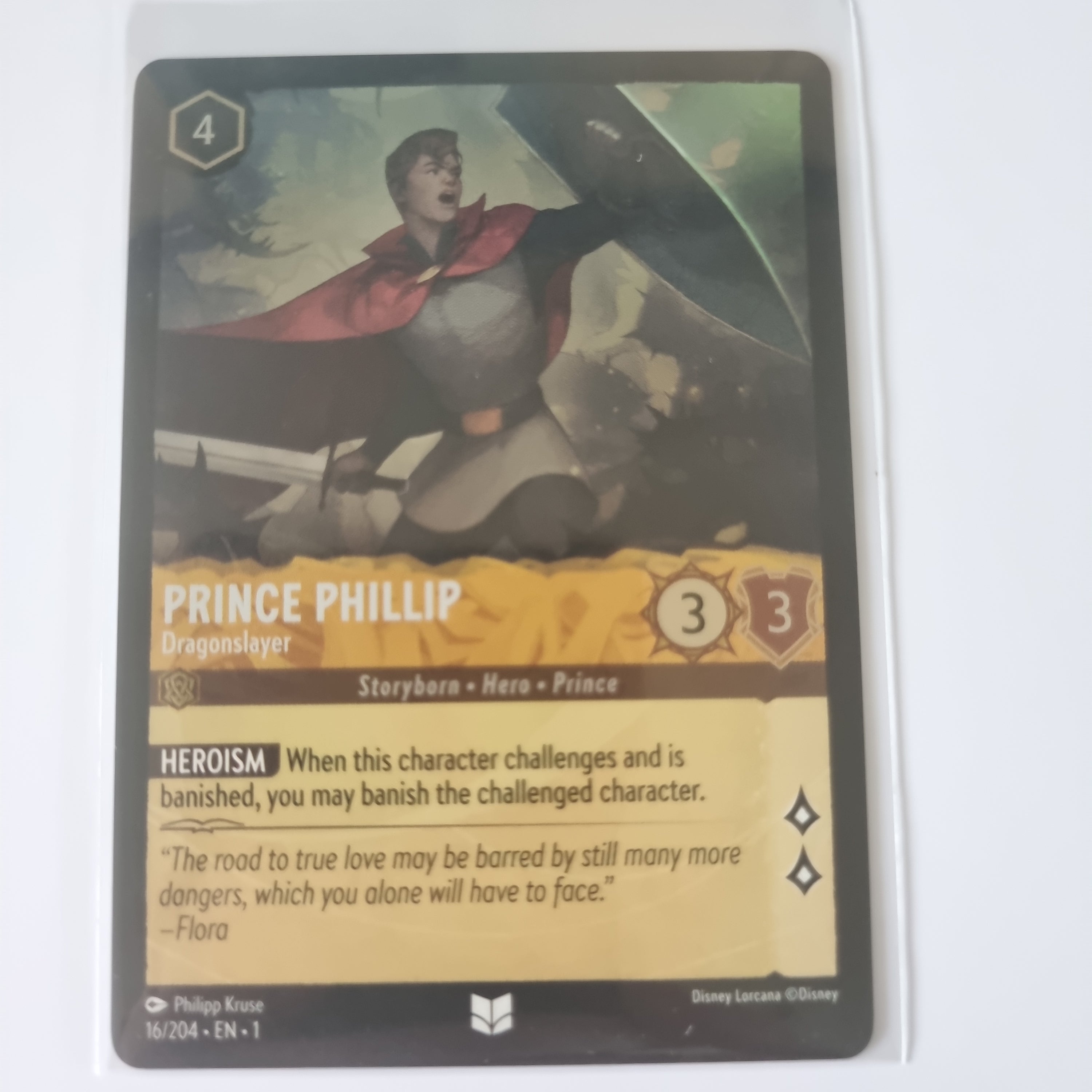 Lorcana - First Chapter - Coldfoil - Prince Phillip - Dragonslayer - 16/204 Uncommon