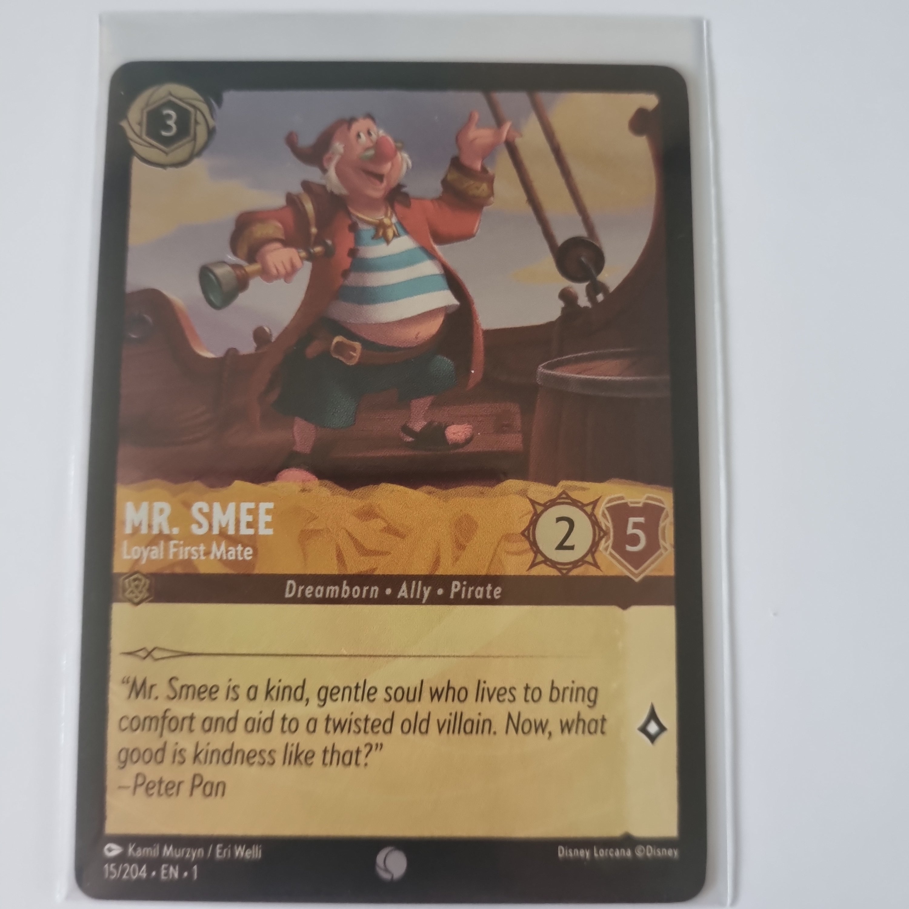 Lorcana - First Chapter - Coldfoil - Mr. Smee - Loyal First Mate - 15/204 - Common