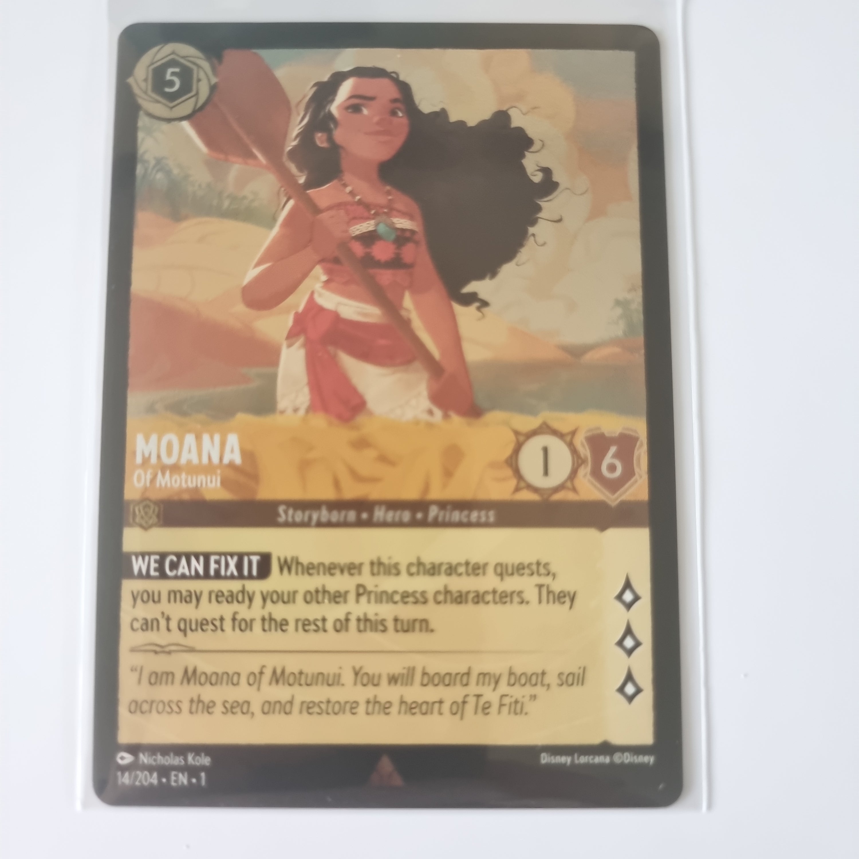 Lorcana - First Chapter - Coldfoil - Moana - Of Motunui - 14/204 - Rare