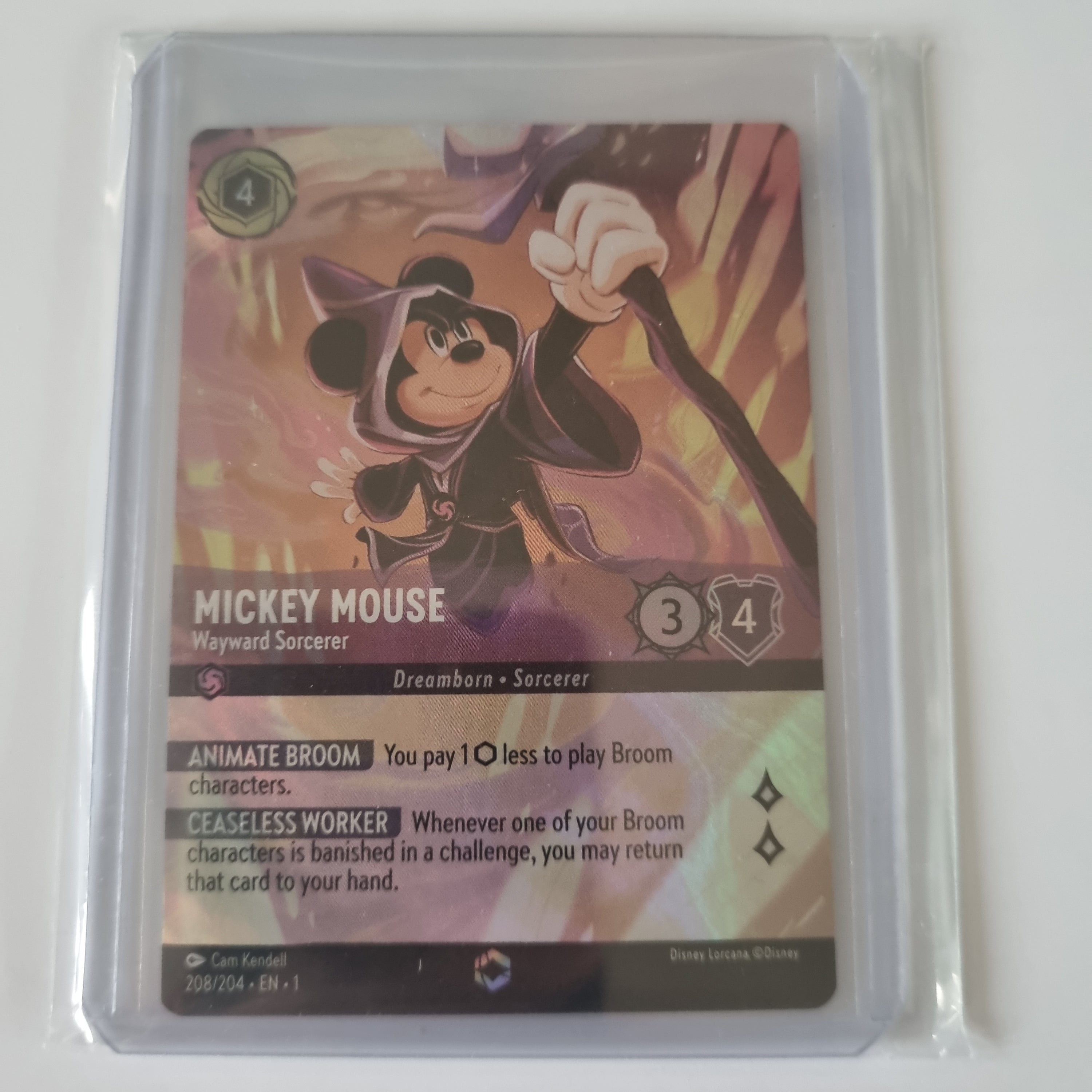 Lorcana - First Chapter - Mickey Mouse - Wayward Sorcerer - 208/204 - Enchanted