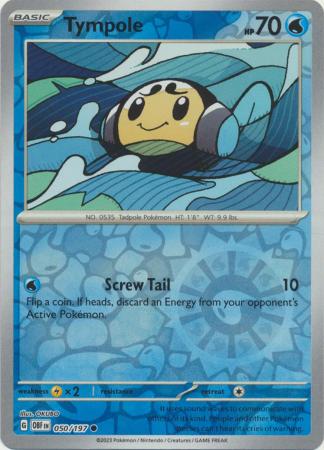 Pokemon TCG -Obsidian Flames -#50 -Tympole -Common -Reverse Holo
