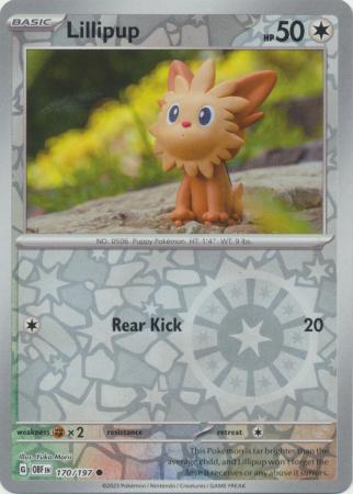 Pokemon TCG -Obsidian Flames -#170 -Lillipup -Common -Reverse Holo