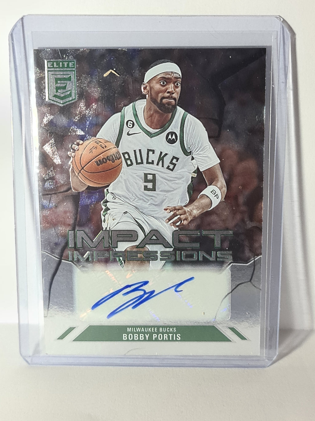 2023-24 Panini Donruss Elite - Impact Impressions Signature II-BOB Bobby Portis