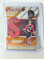 2023-24 Panini Donruss Elite - Spellbound ORANGE DIE CUT #11 Scoot Henderson