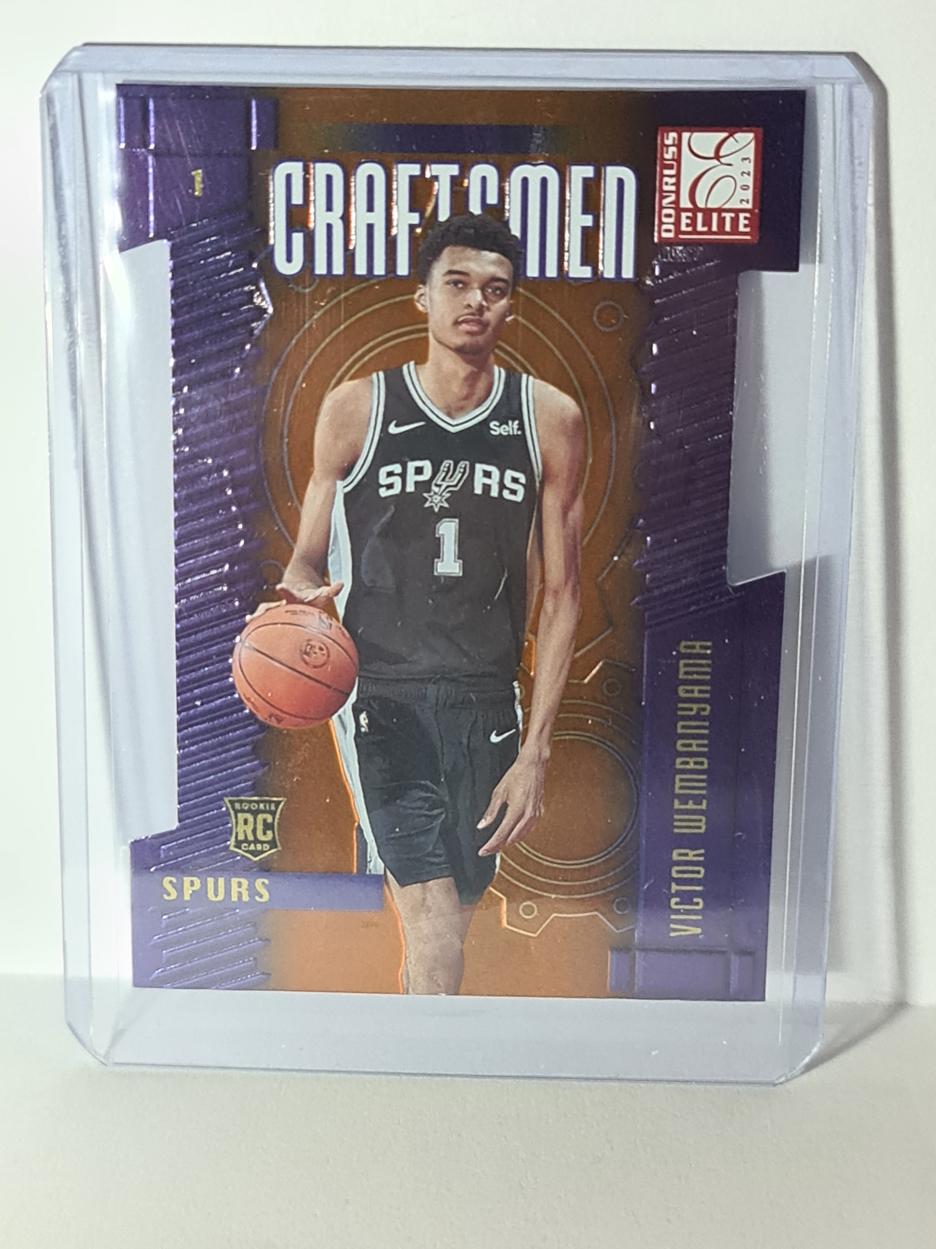 23-24 Panini Donruss Elite Craftsmen ORANGE DIE-CUT #17 Victor Wembanyama Spurs