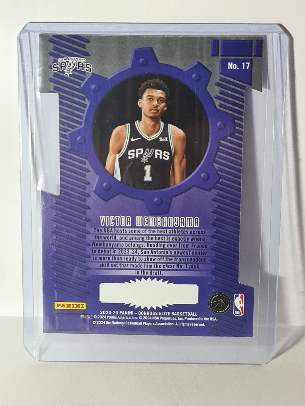 23-24 Panini Donruss Elite Craftsmen ORANGE DIE-CUT #17 Victor Wembanyama Spurs