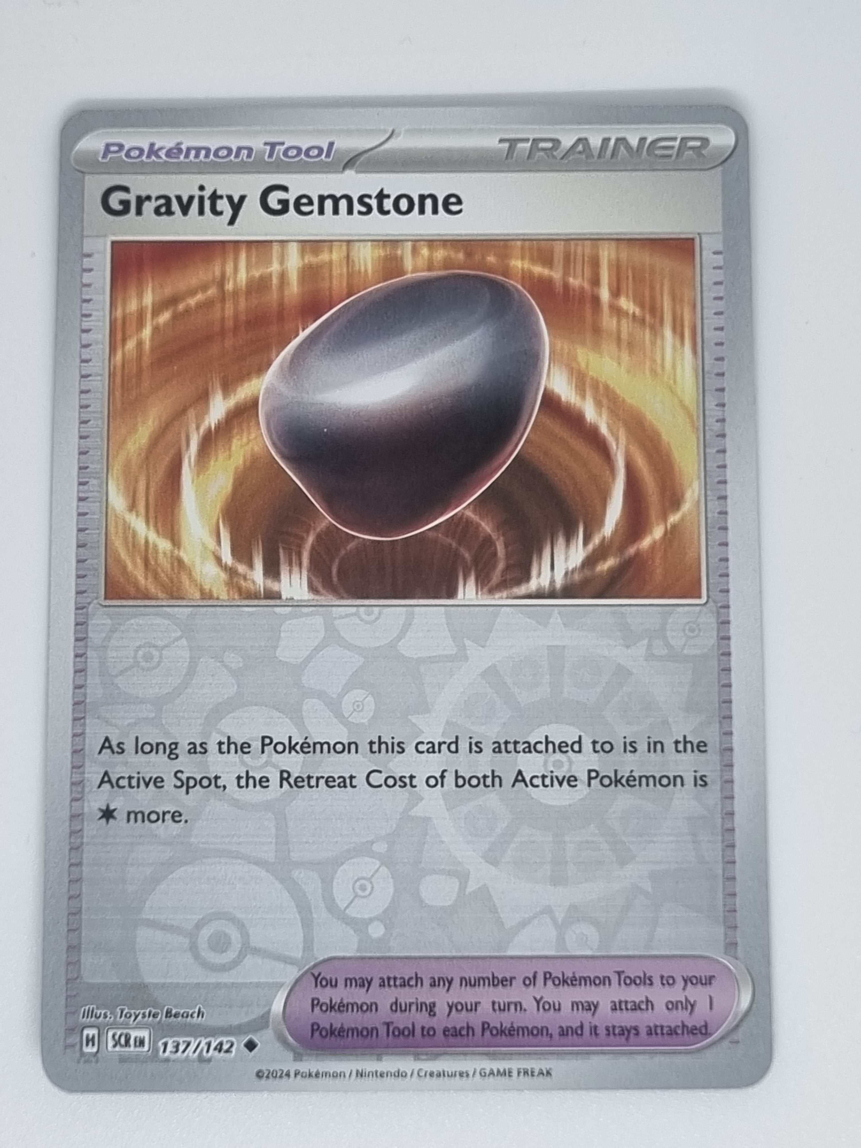 Pokemon TCG - Stellar Crown - #137/142 - Gravity Stone - Uncommon - Reverse Holo