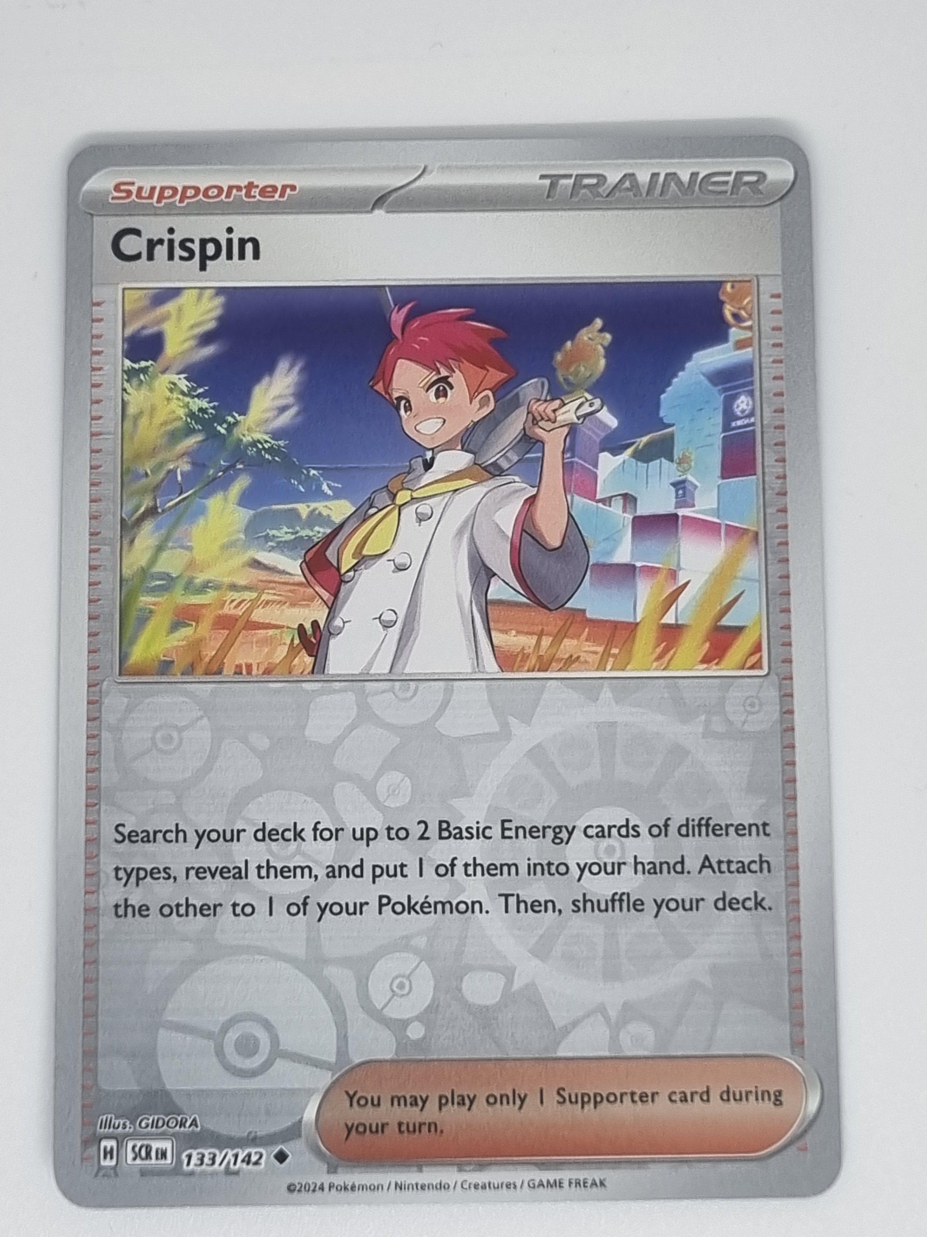Pokemon TCG - Stellar Crown - #133/142 - Crispin - Uncommon - Reverse Holo