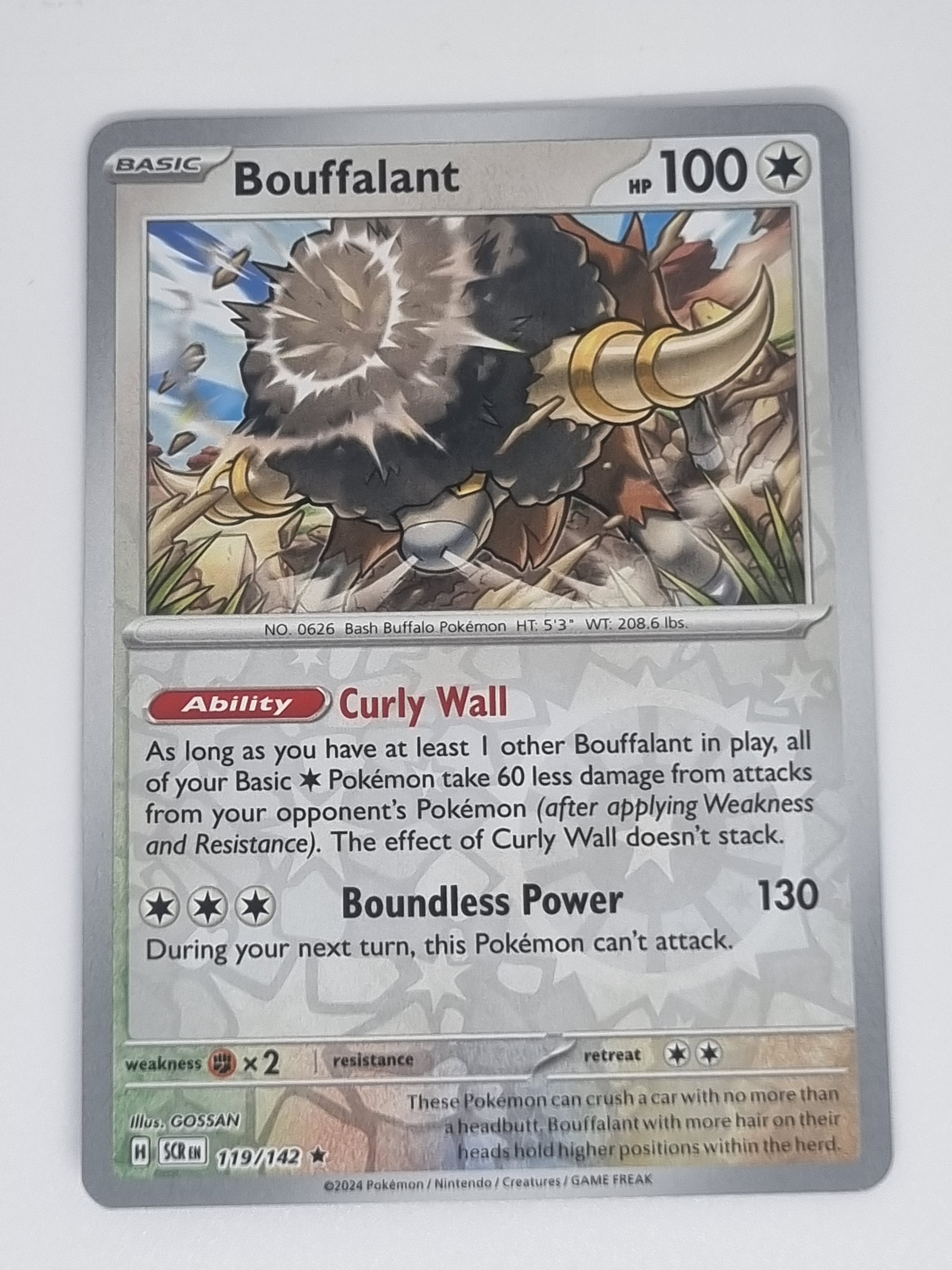 Pokemon TCG - Stellar Crown - #119/142 - Bouffalant - Rare - Reverse Holo