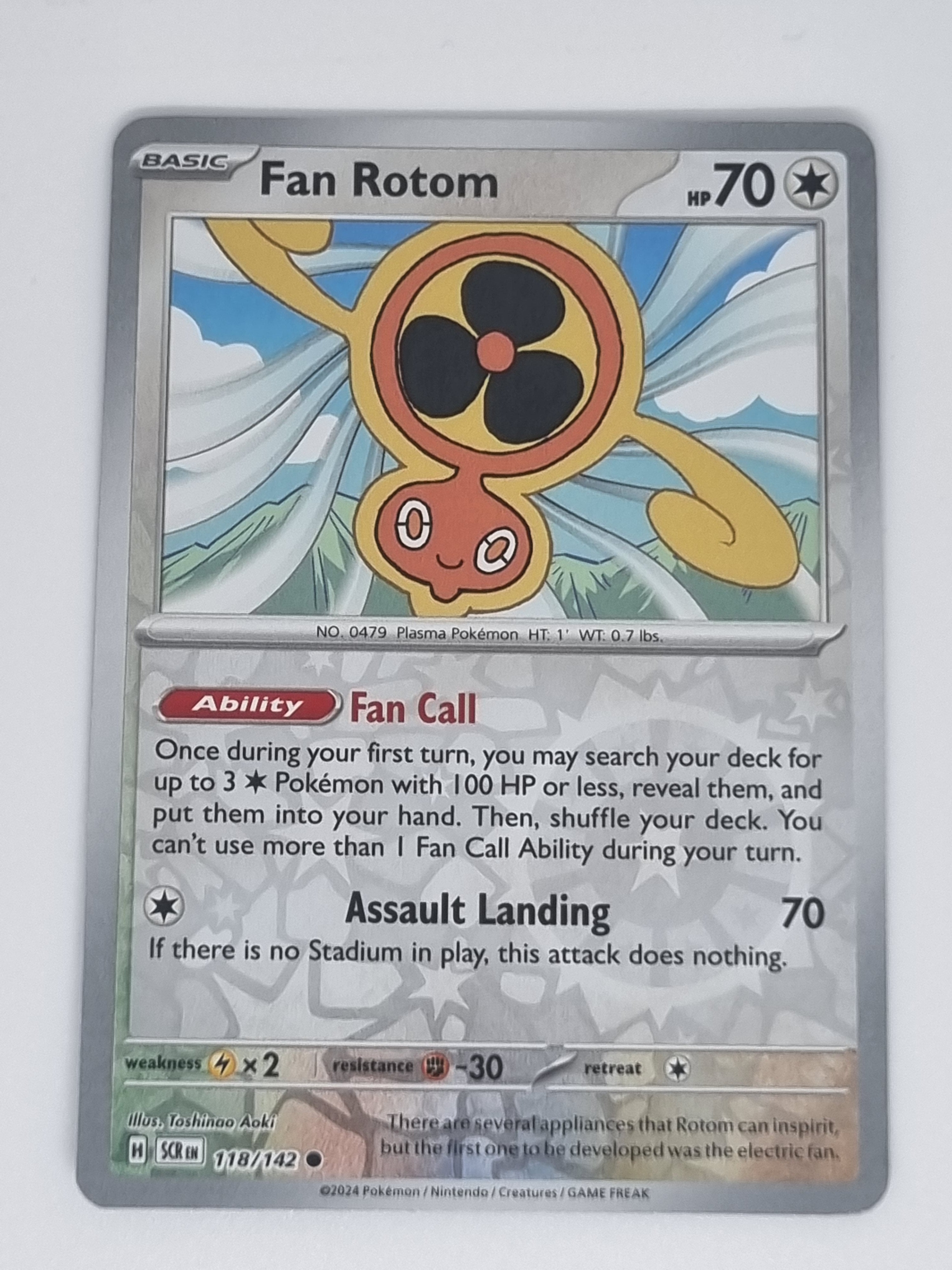 Pokemon TCG - Stellar Crown - #118/142 - Fan Rotom - Common - Reverse Holo