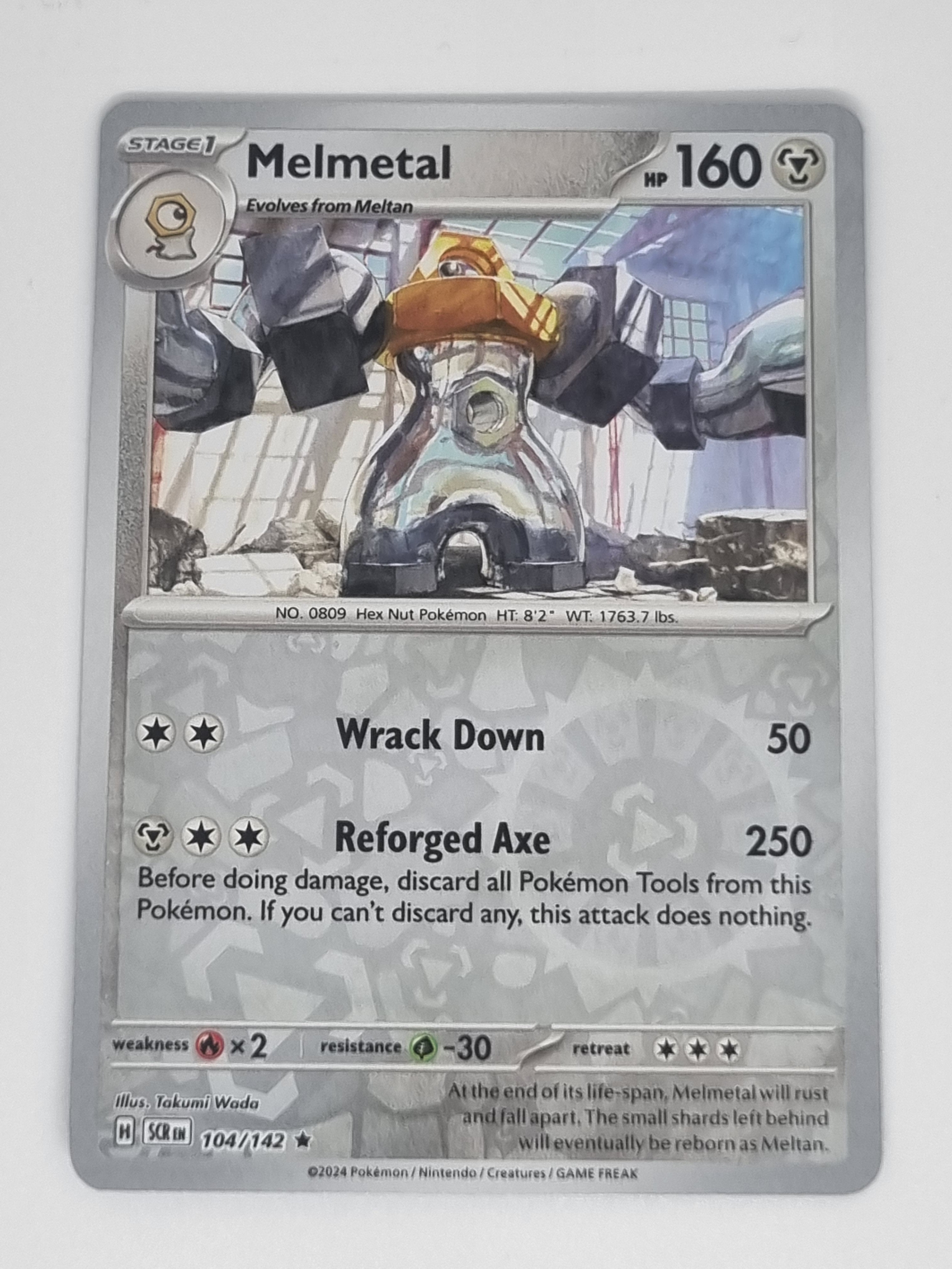 Pokemon TCG - Stellar Crown - #104/142 - Melmetal - Rare - Reverse Holo