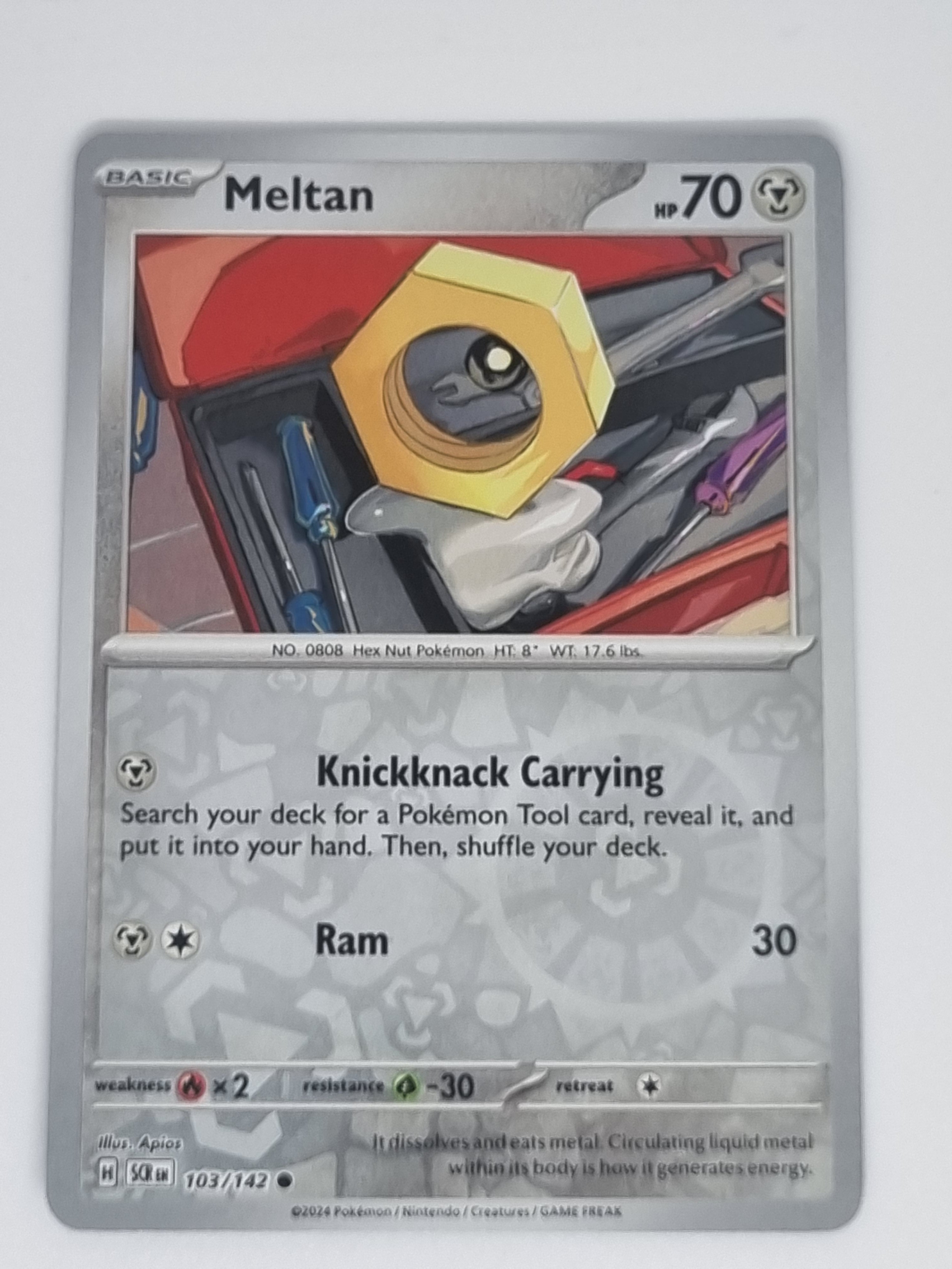 Pokemon TCG - Stellar Crown - #103/142 - Meltan - Common - Reverse Holo