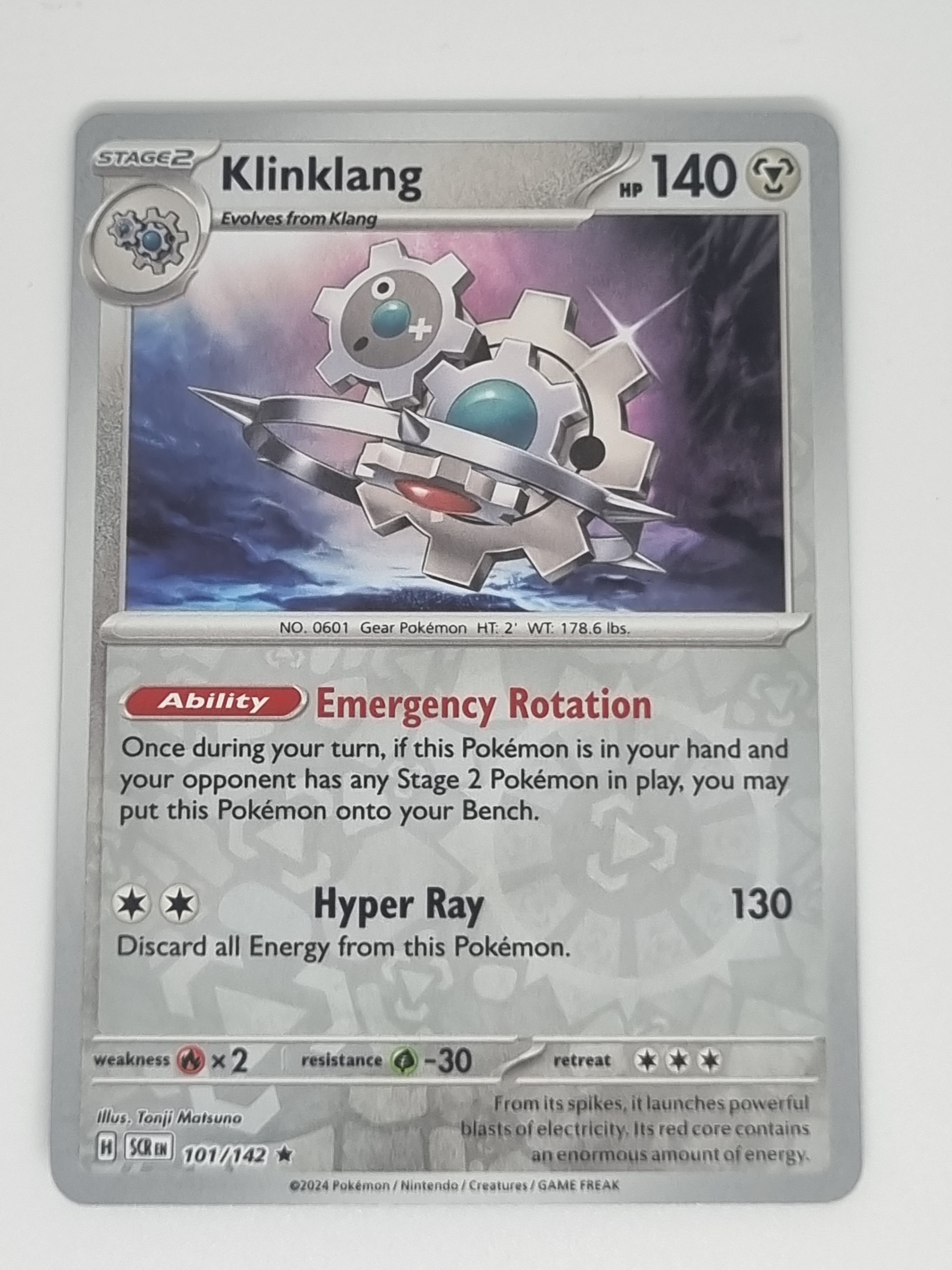 Pokemon TCG - Stellar Crown - #101/142 - Klinklang - Rare - Reverse Holo