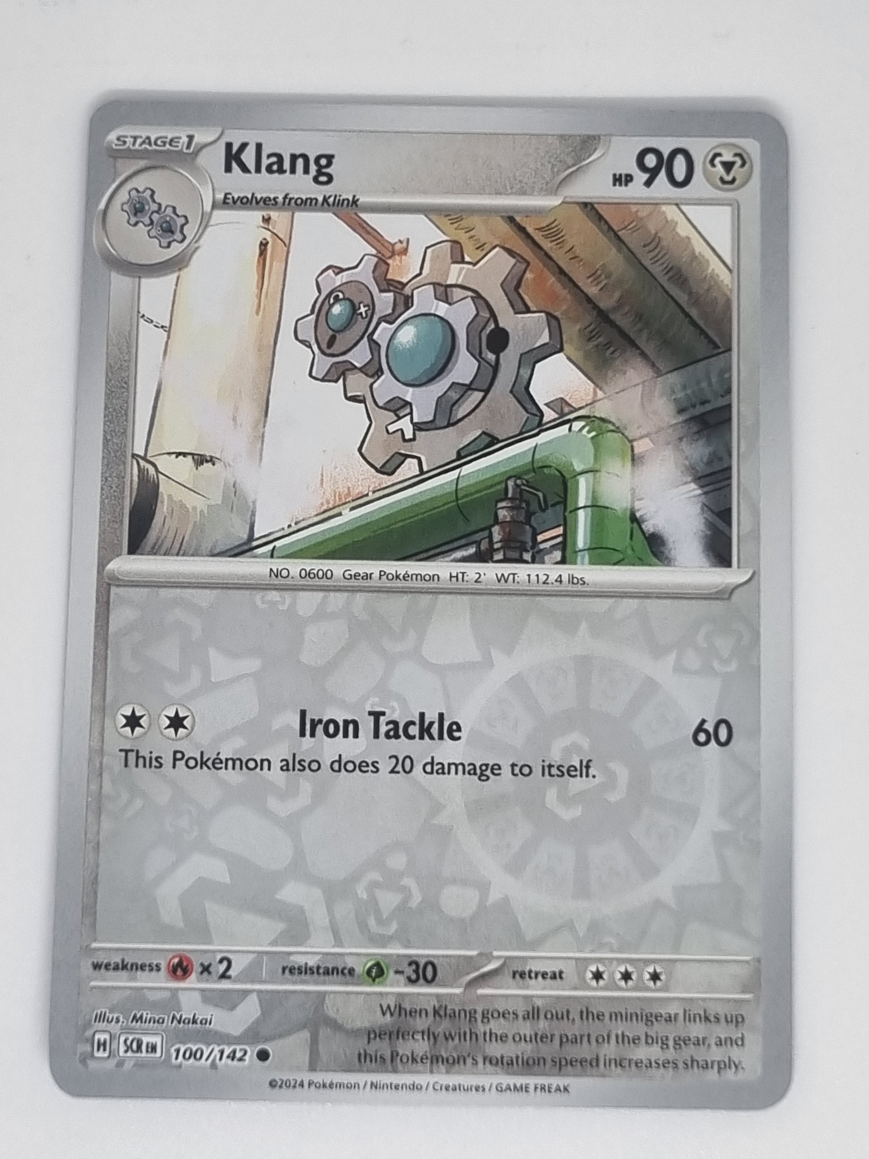 Pokemon TCG - Stellar Crown - #100/142 - Klang - Common - Reverse Holo