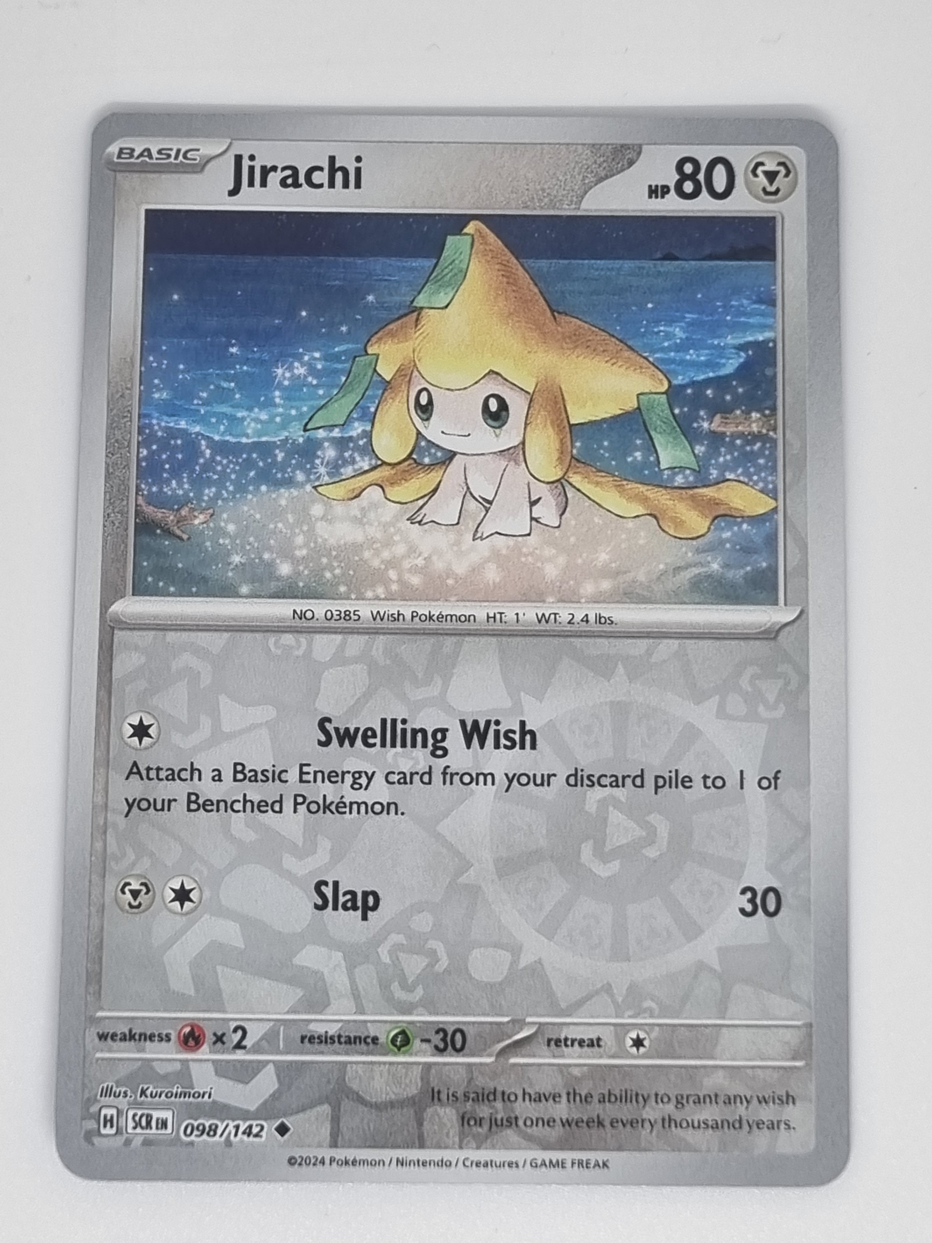 Pokemon TCG - Stellar Crown - #098/142 - Jirachi - Uncommon - Reverse Holo