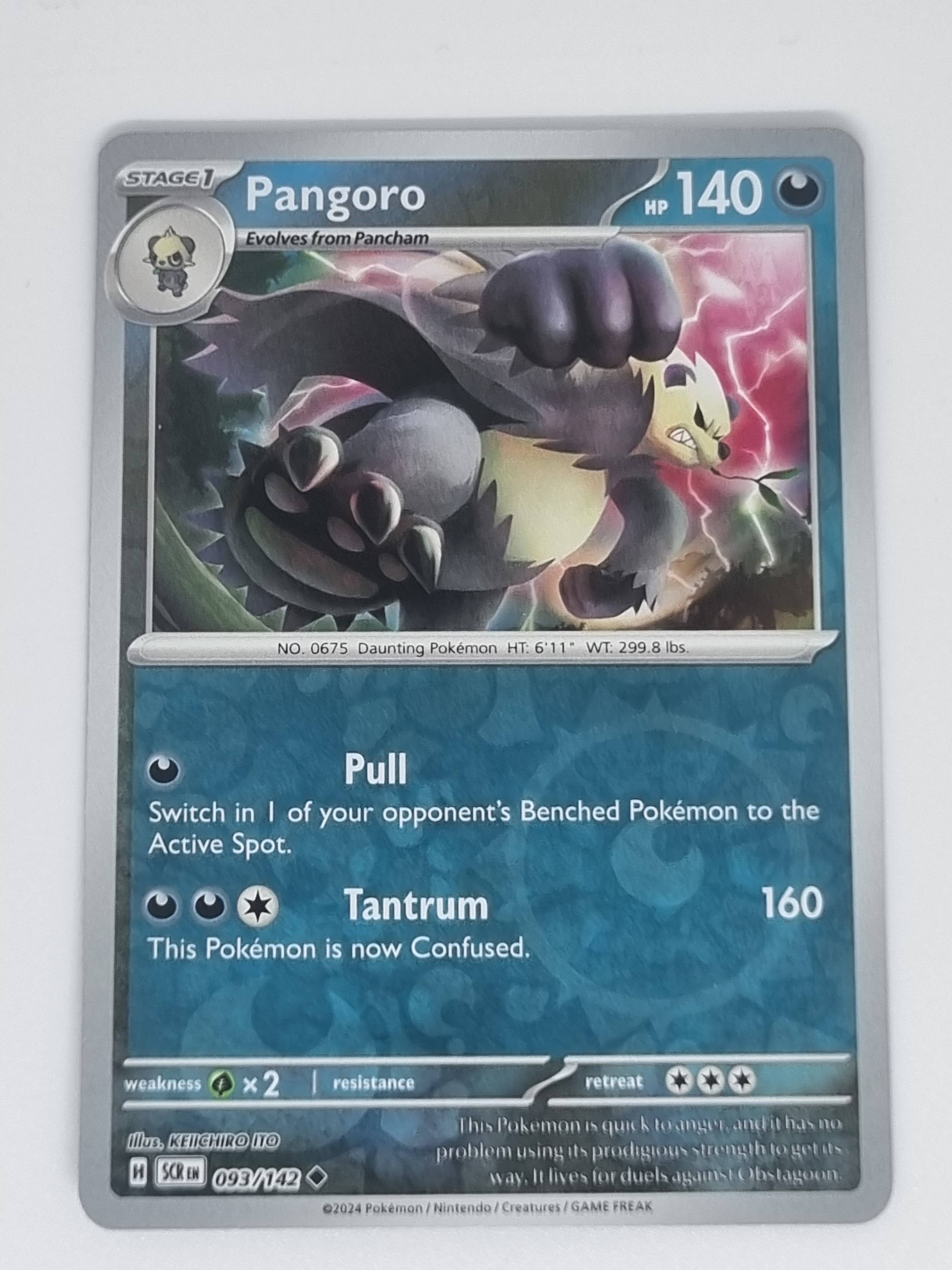Pokemon TCG - Stellar Crown - #093/142 - Pangoro - Uncommon - Reverse Holo