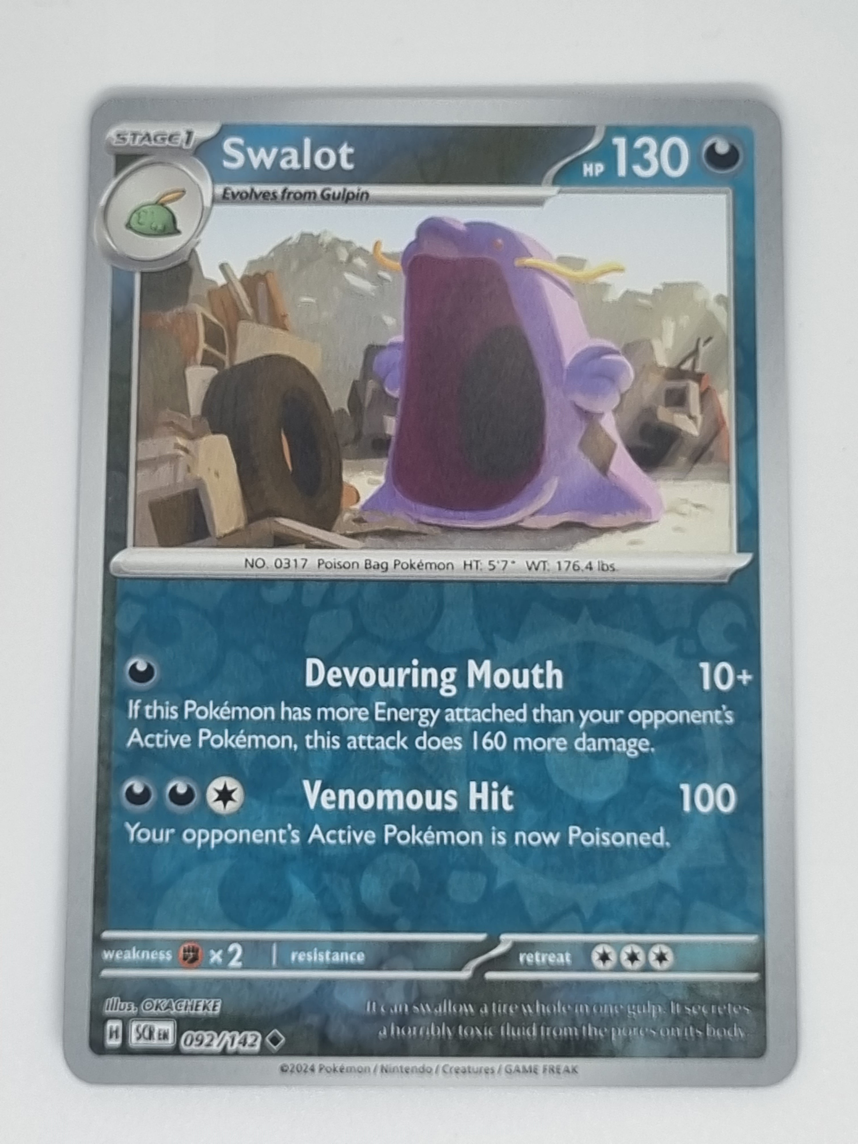 Pokemon TCG - Stellar Crown - #092/142 - Swalot - Uncommon - Reverse Holo