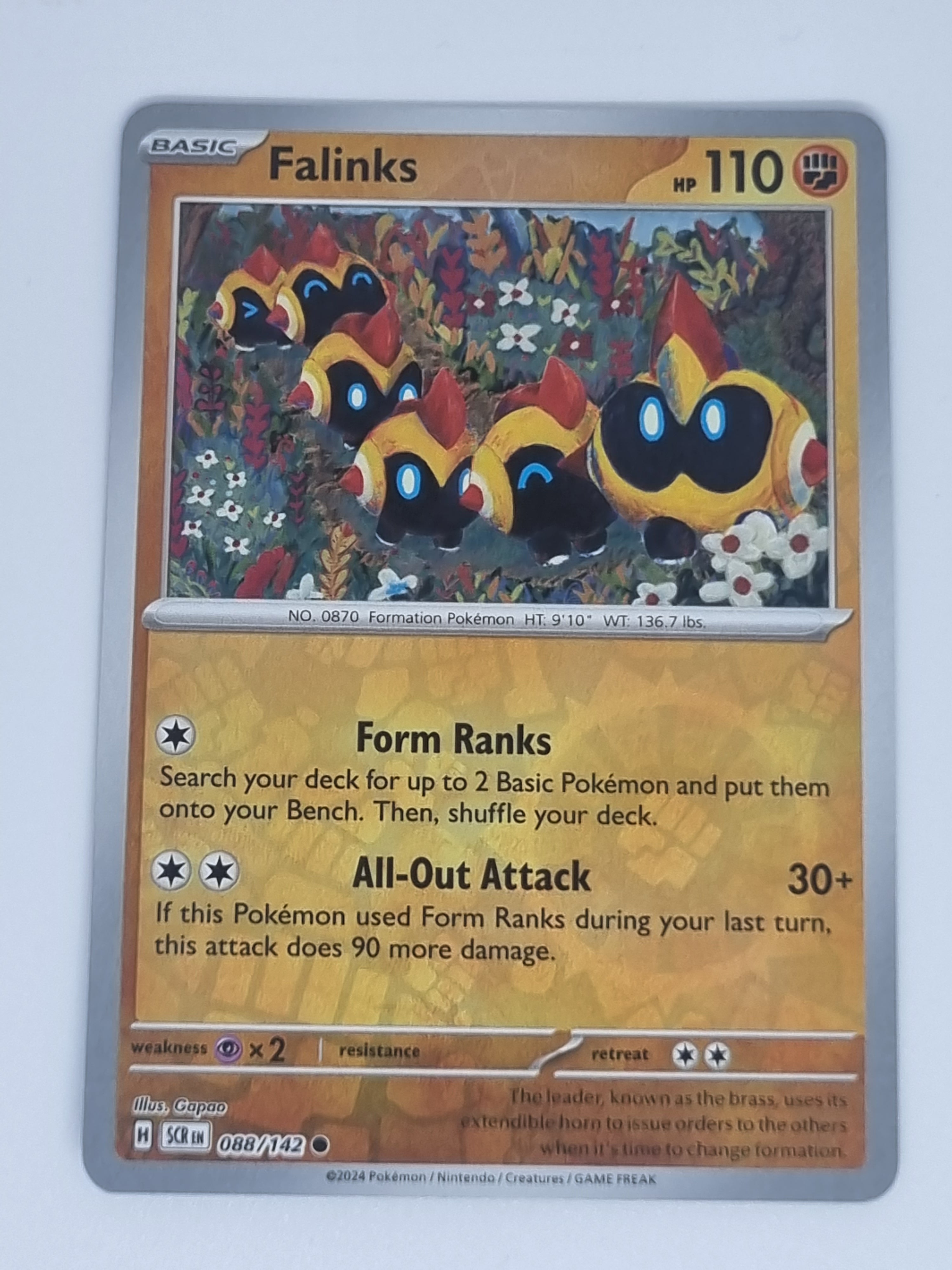 Pokemon TCG - Stellar Crown - #088/142 - Falinks - Common - Reverse Holo