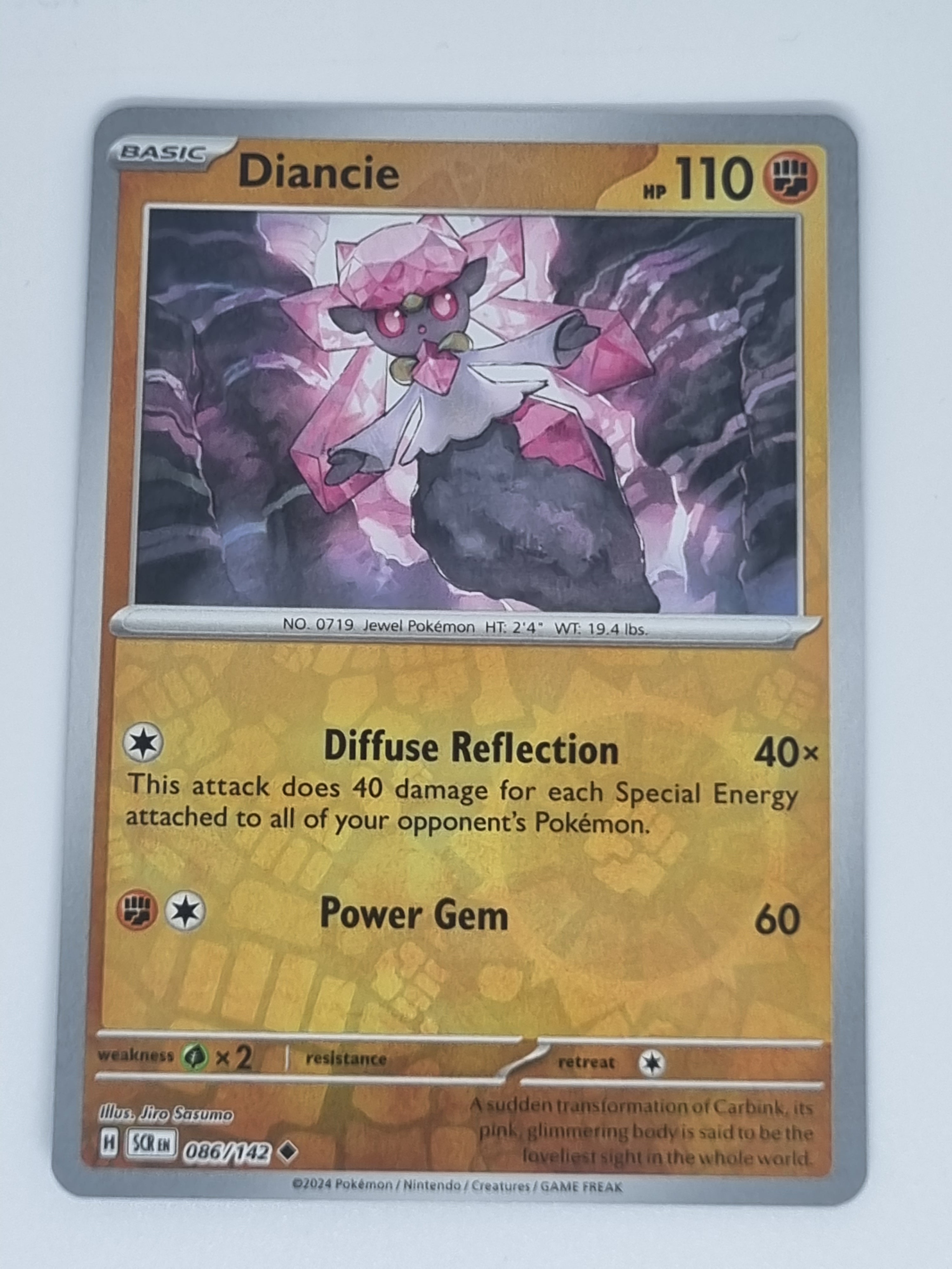 Pokemon TCG - Stellar Crown - #086/142 - Diancie - Uncommon - Reverse Holo