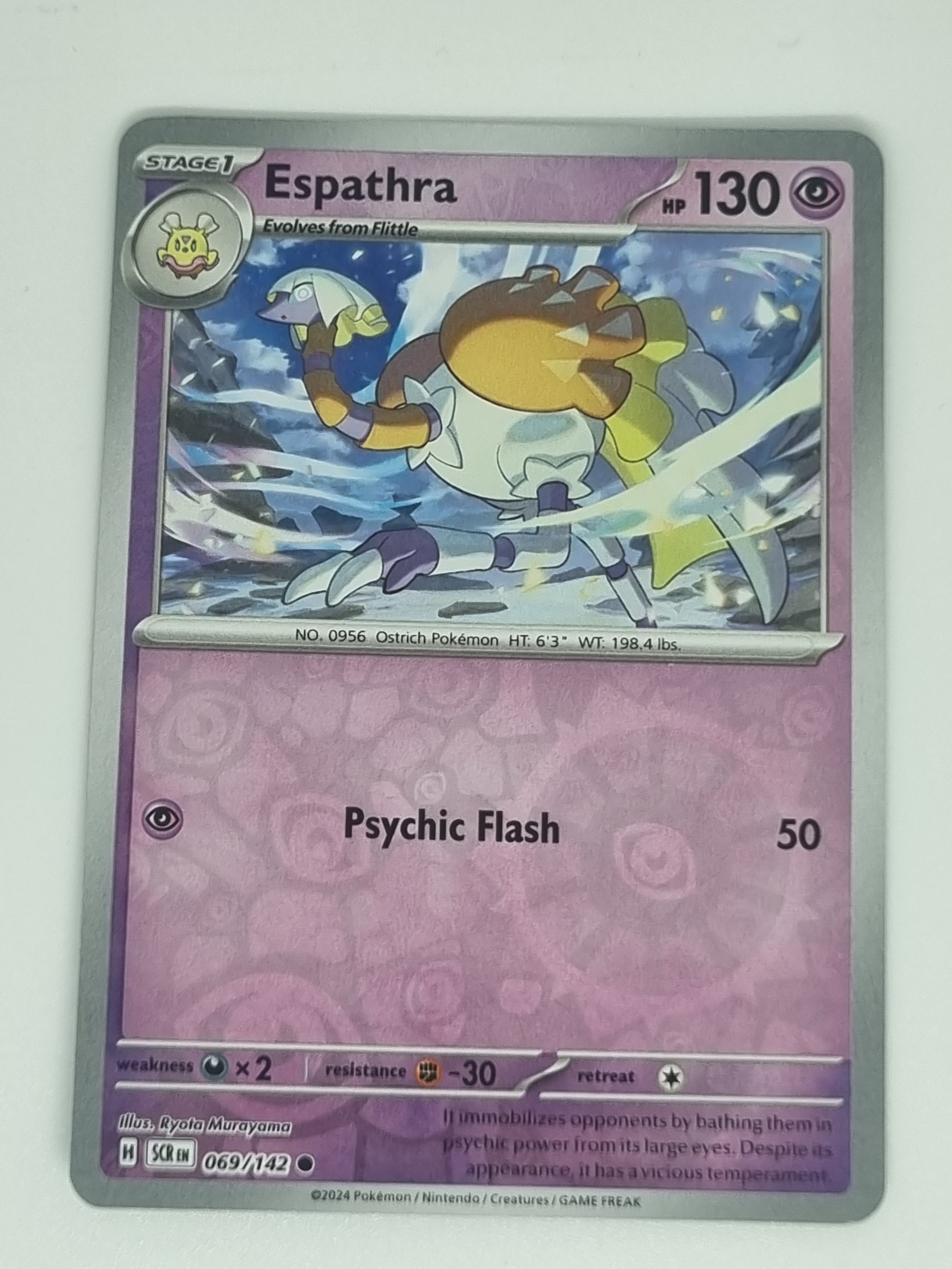 Pokemon TCG - Stellar Crown - #069/142 - Espathra - Common - Reverse Holo