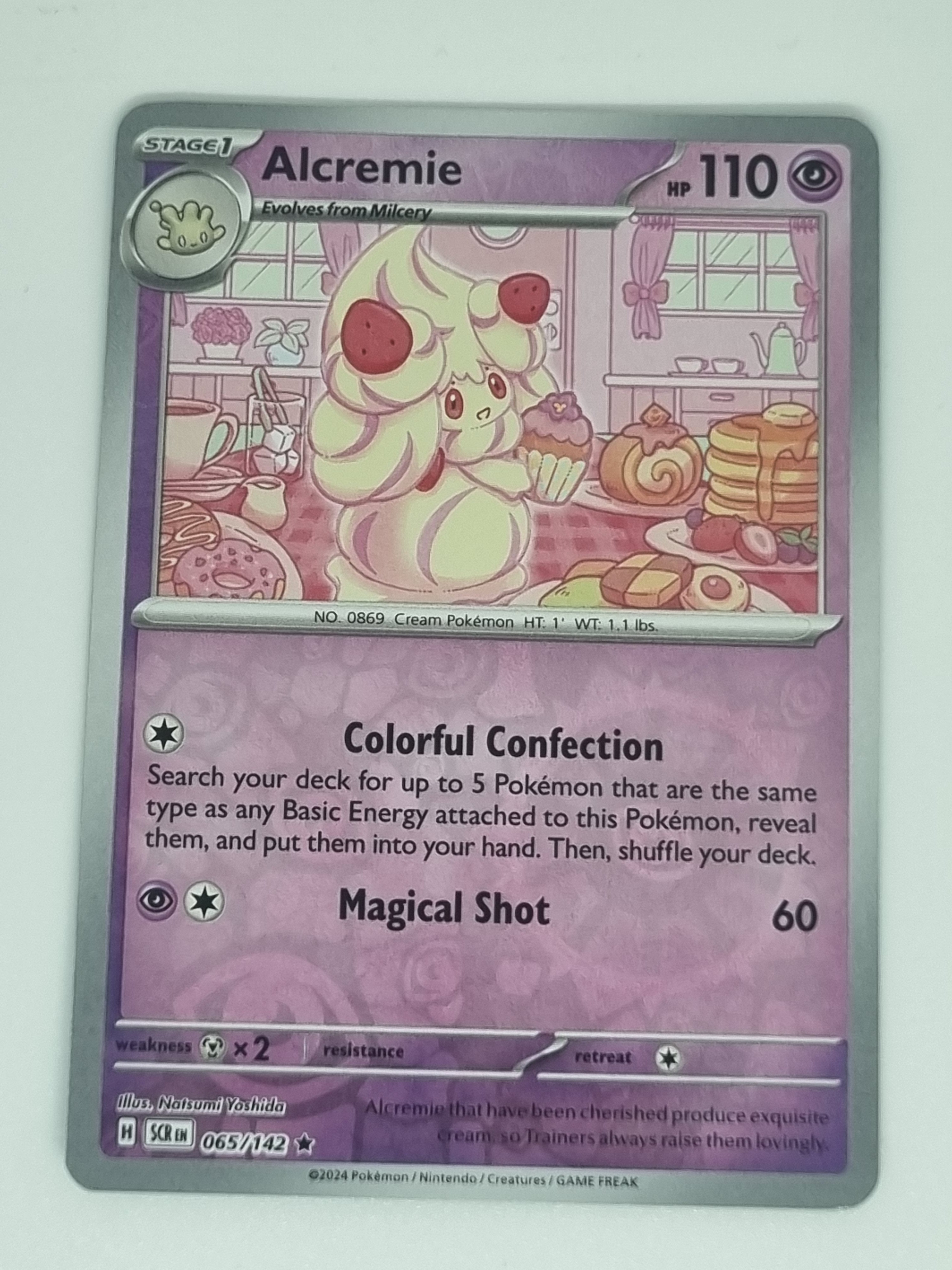 Pokemon TCG - Stellar Crown - #065/142 - Alcremie - Rare - Reverse Holo
