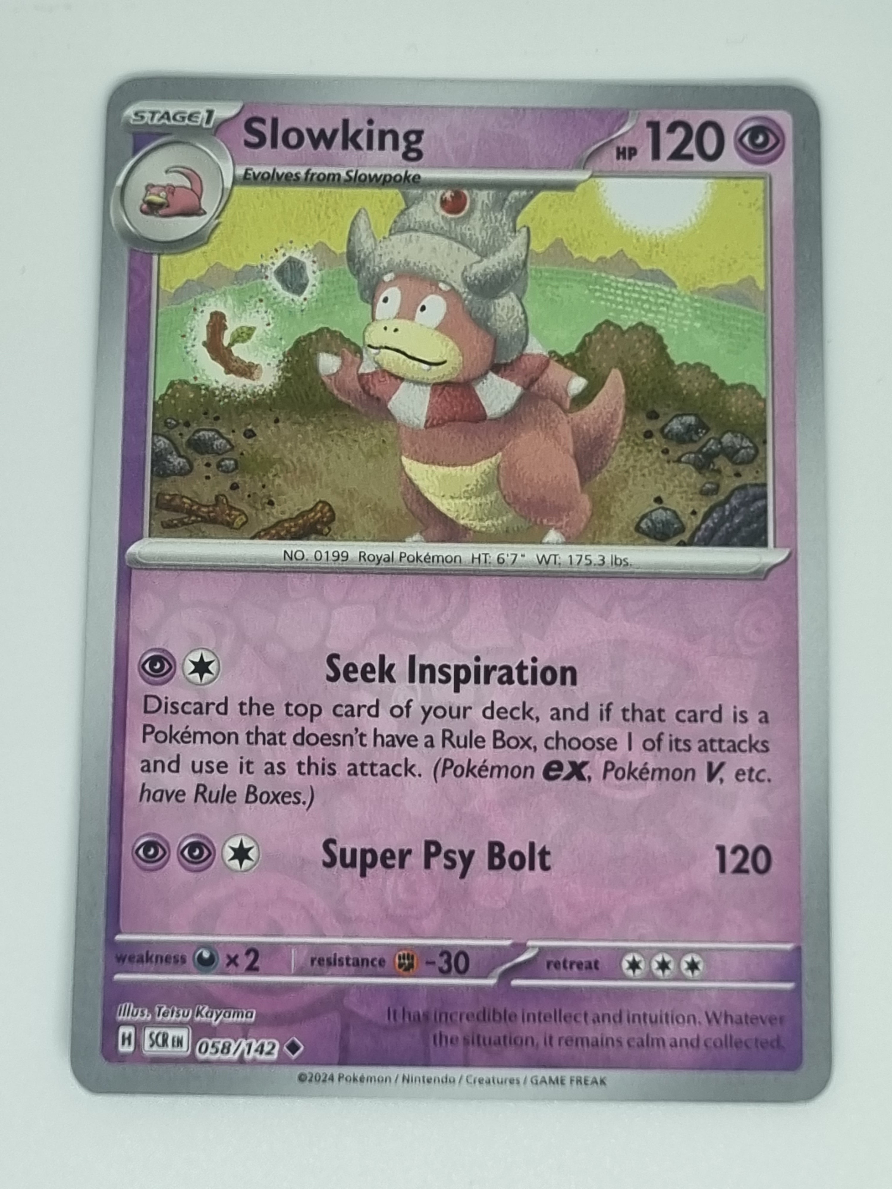 Pokemon TCG - Stellar Crown - #058/142 - Slowking - Uncommon - Reverse Holo