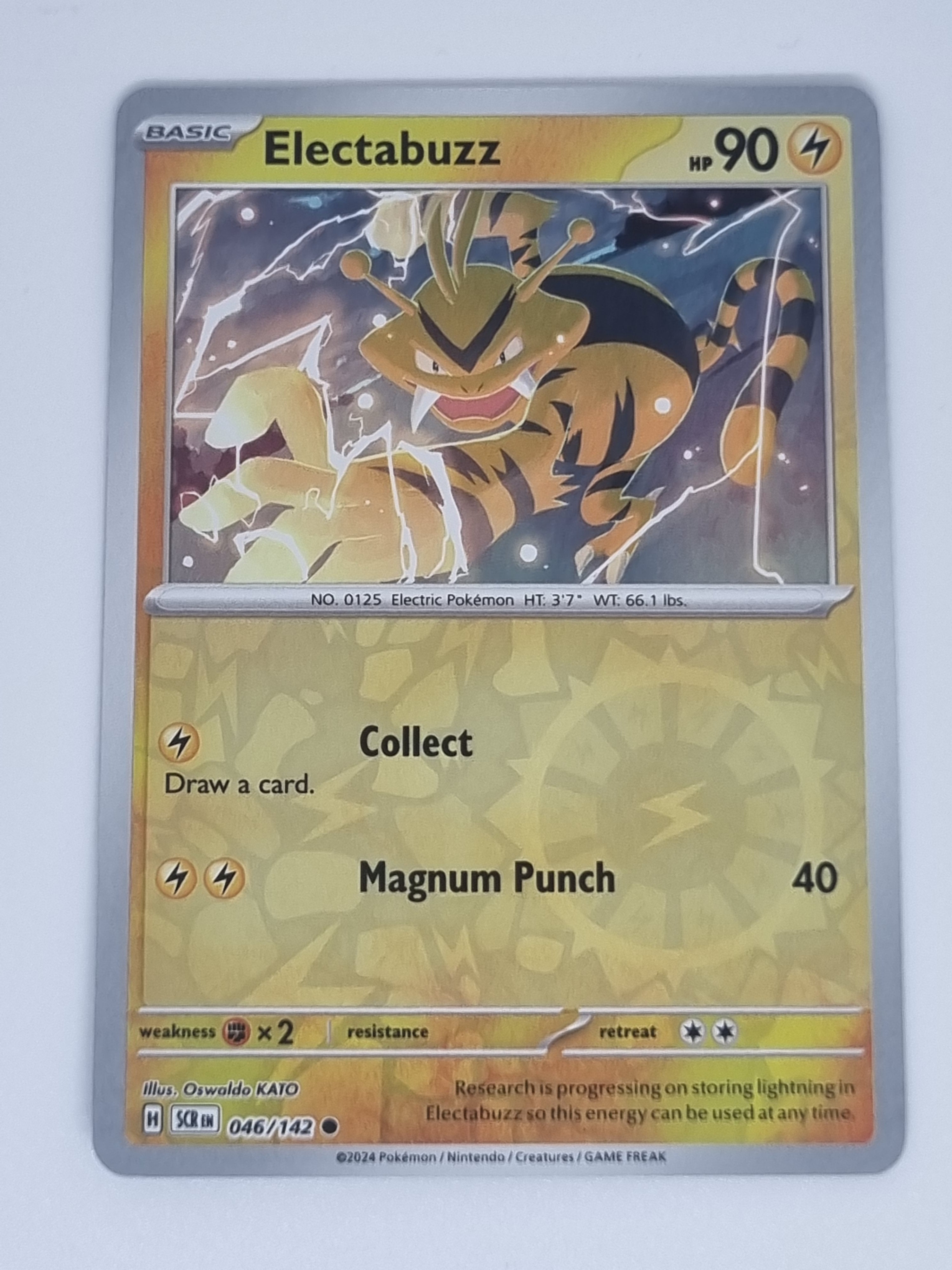 Pokemon TCG - Stellar Crown - #046/142 - Electabuzz - Common - Reverse Holo