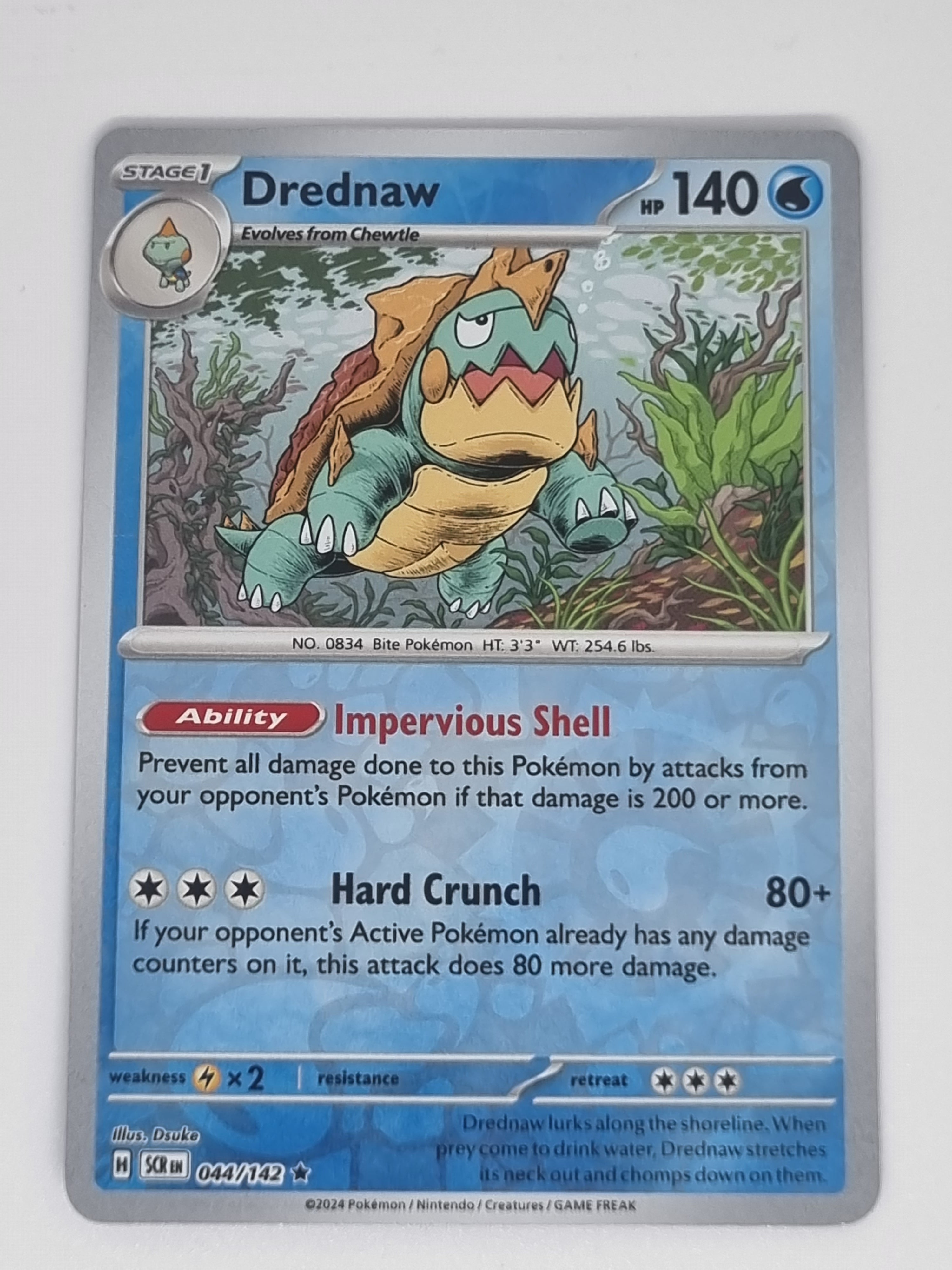 Pokemon TCG - Stellar Crown - #044/142 - Drednaw - Rare - Reverse Holo