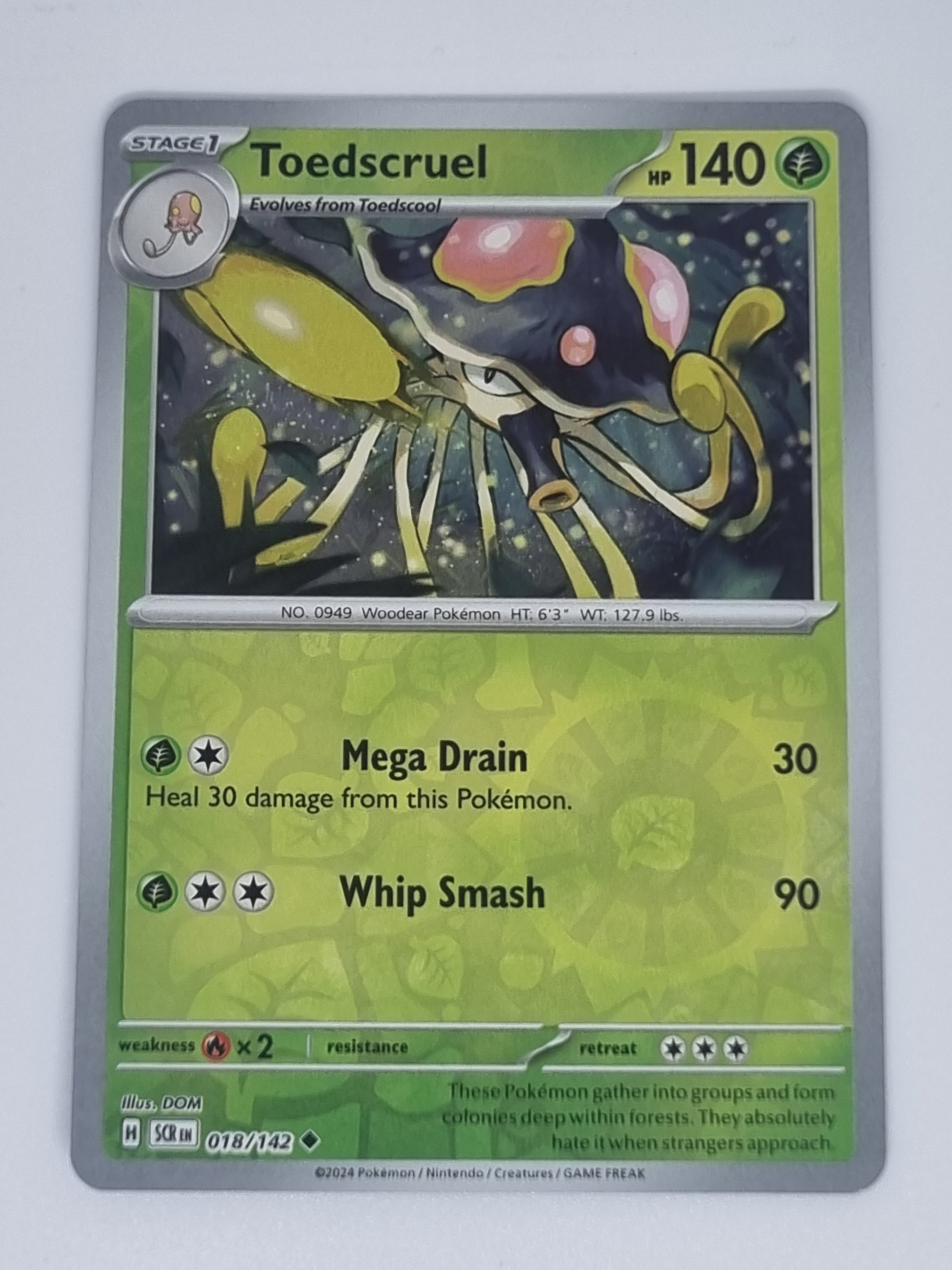 Pokemon TCG - Stellar Crown - #018/142 - Toedscruel - Uncommon - Reverse Holo