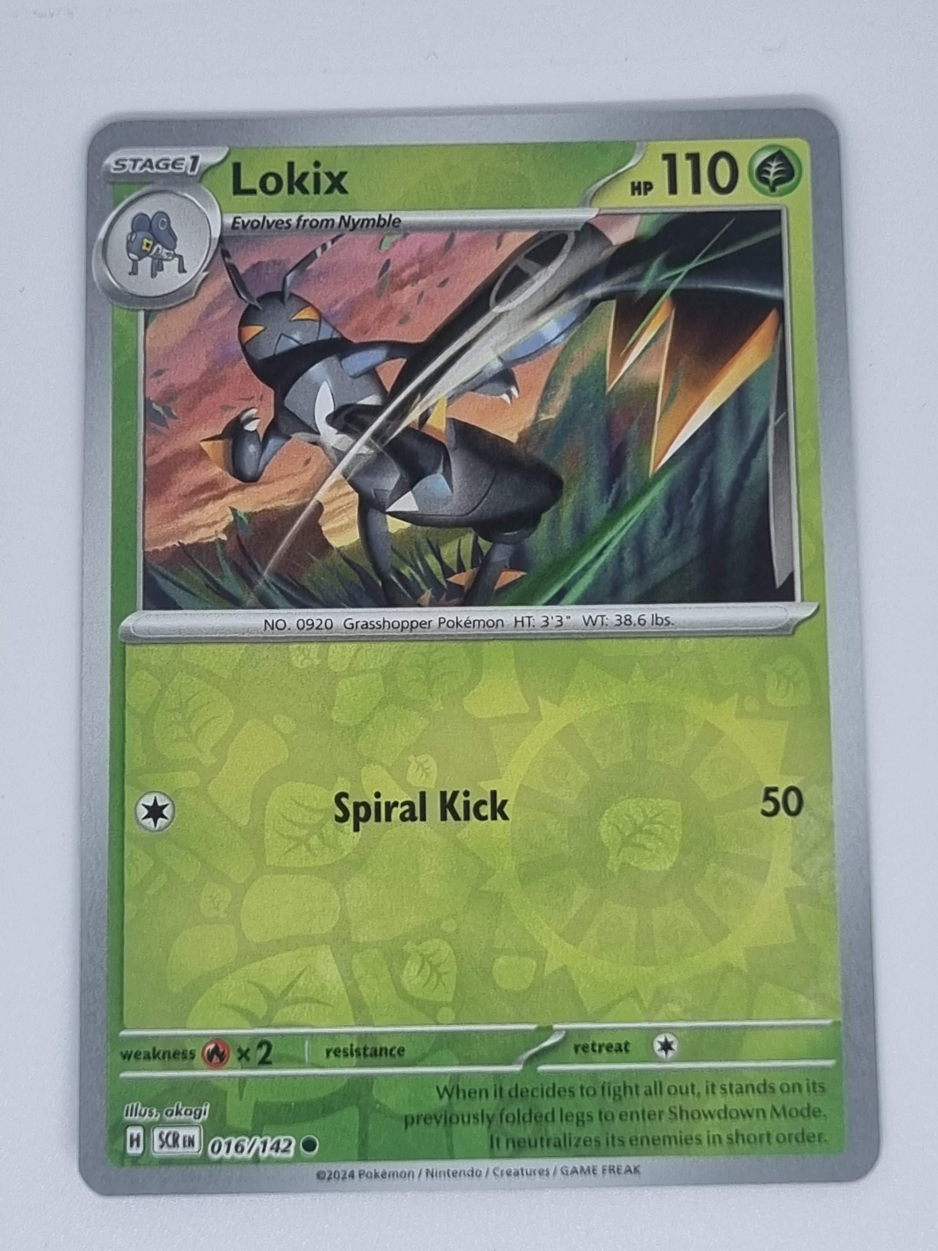 Pokemon TCG - Stellar Crown - #016/142 - Lokix - Common - Reverse Holo