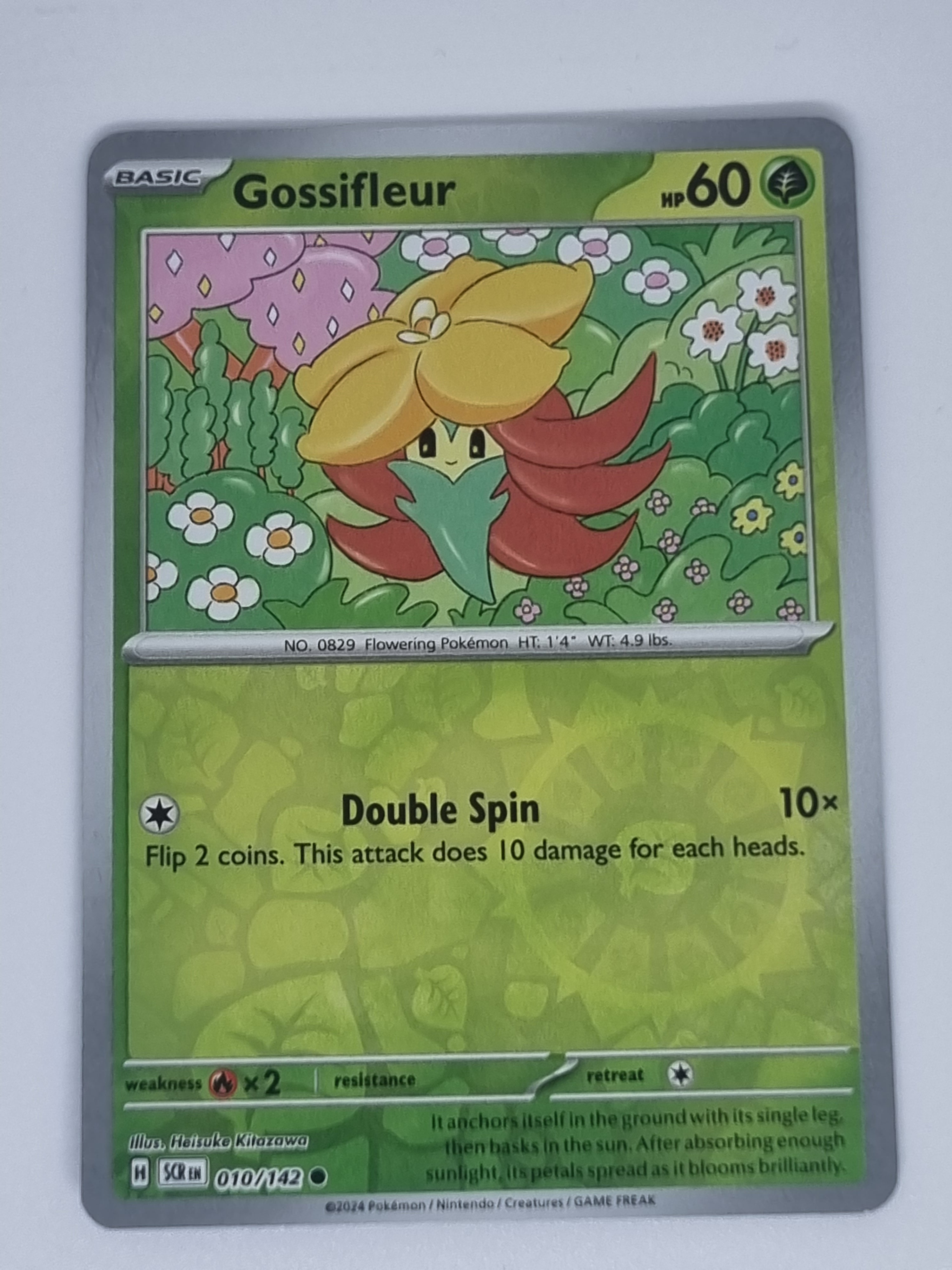 Pokemon TCG - Stellar Crown - #010/142 - Gossifleur - Common - Reverse Holo