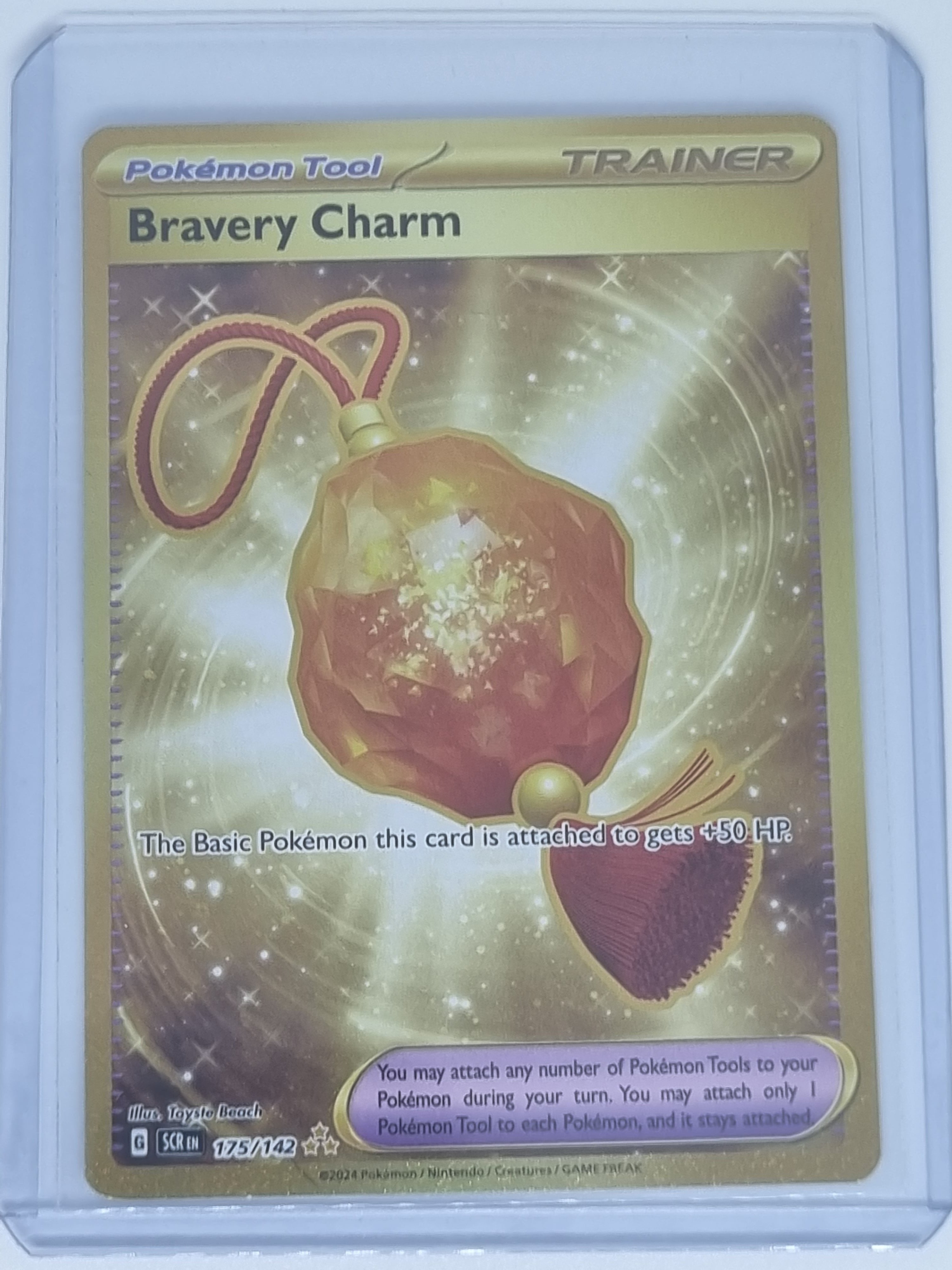 Pokemon TCG - Stellar Crown - #175/142 - Bravery Charm - Hyper Rare