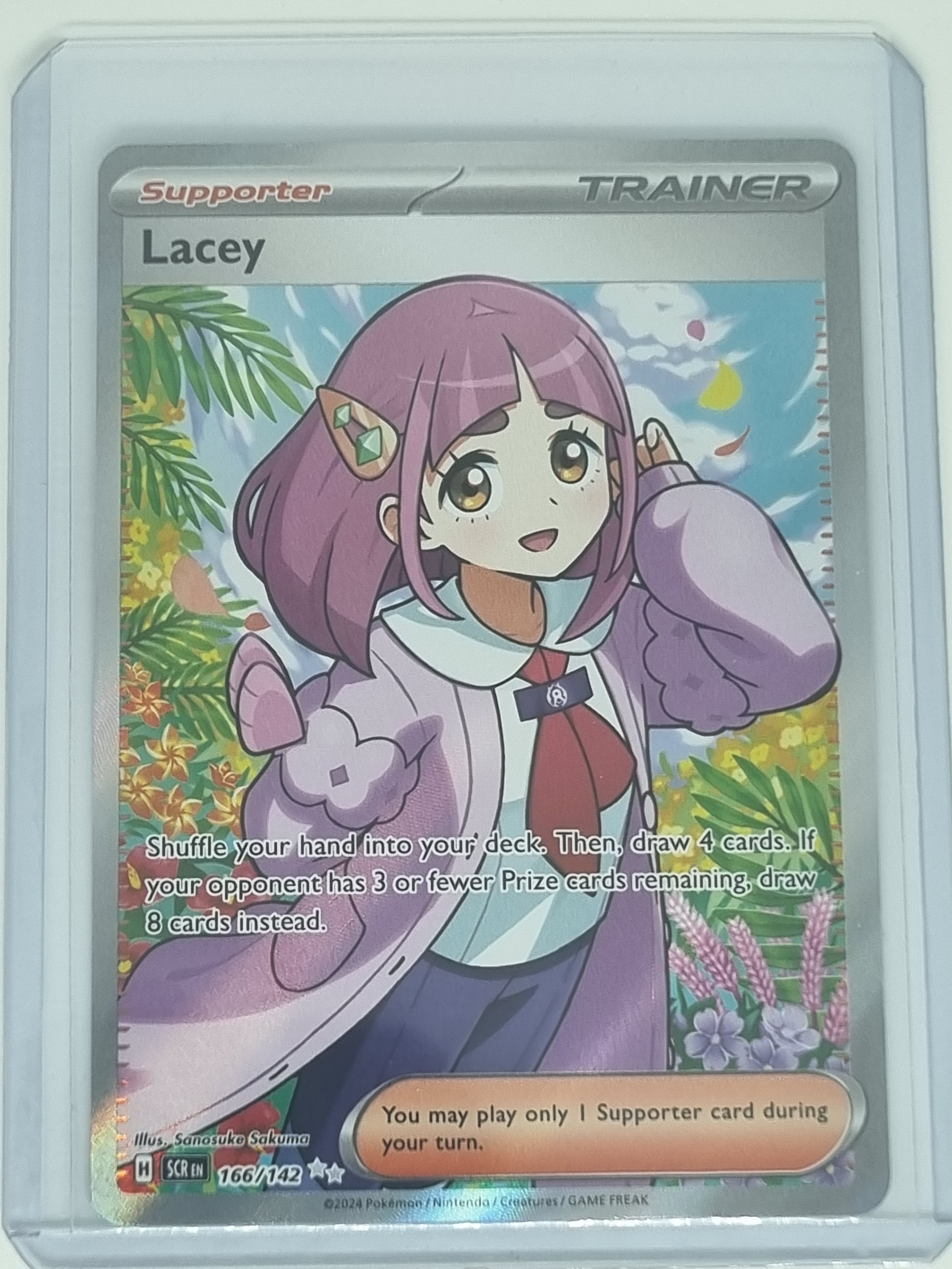 Pokemon TCG - Stellar Crown - #166/142 - Lacey - Full Art