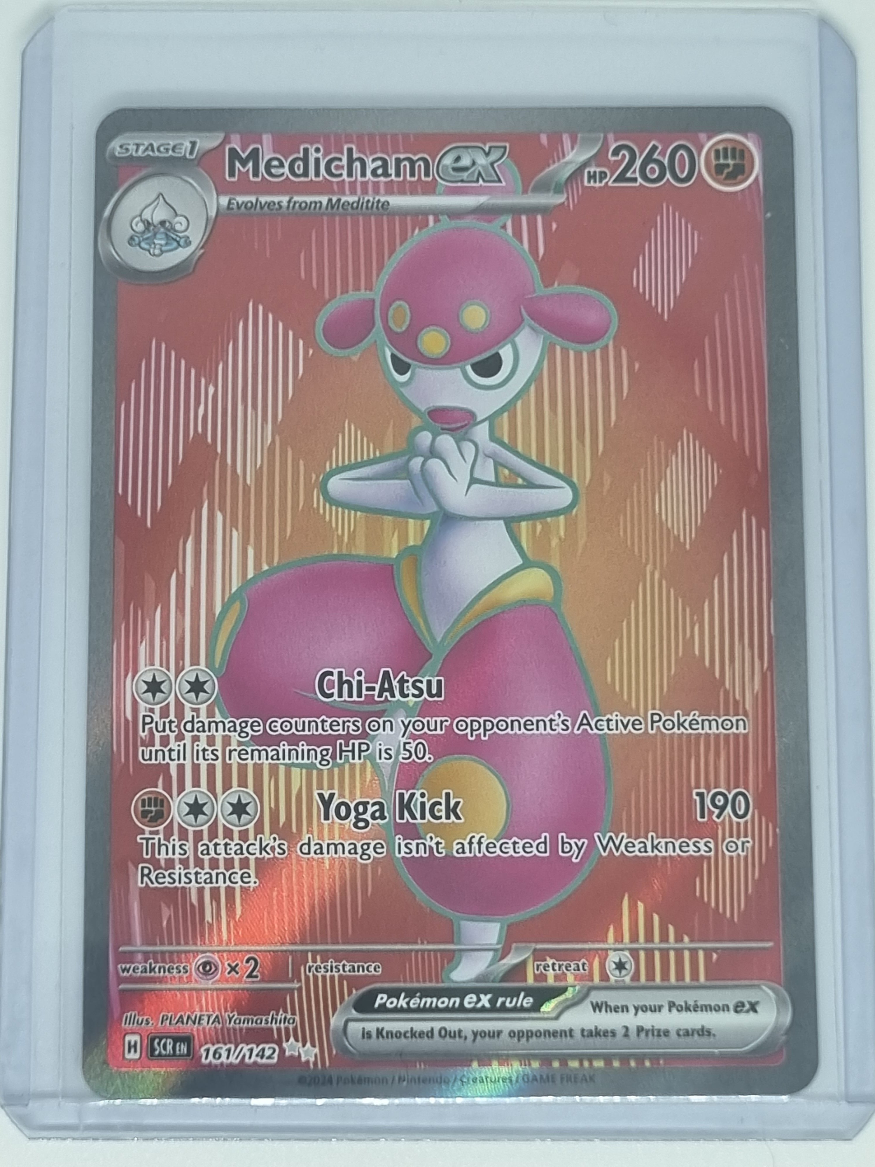 Pokemon TCG - Stellar Crown - #161/142 - Medicham EX - Full Art