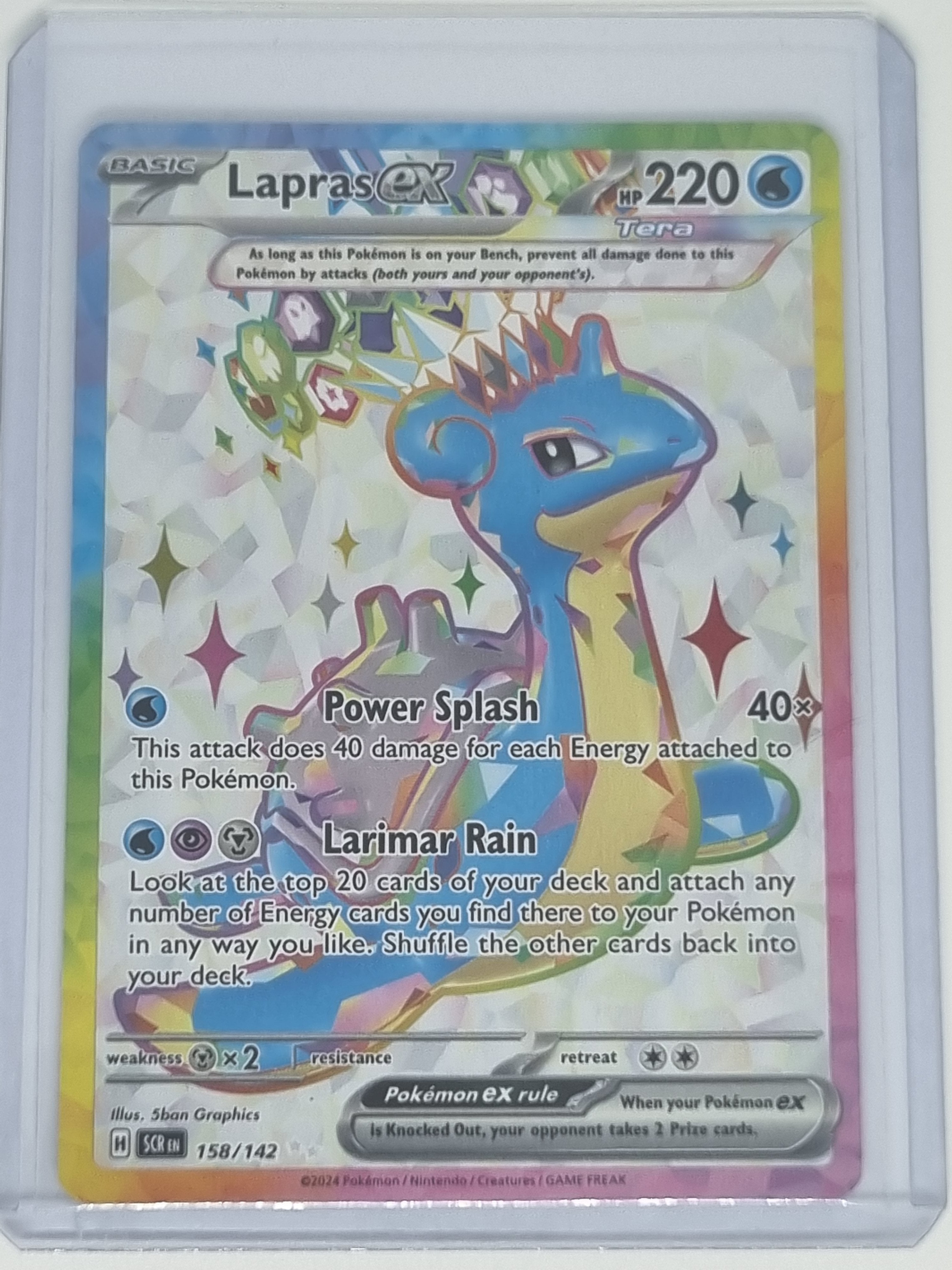 Pokemon TCG - Stellar Crown - #158/142 - Lapras EX - Full Art