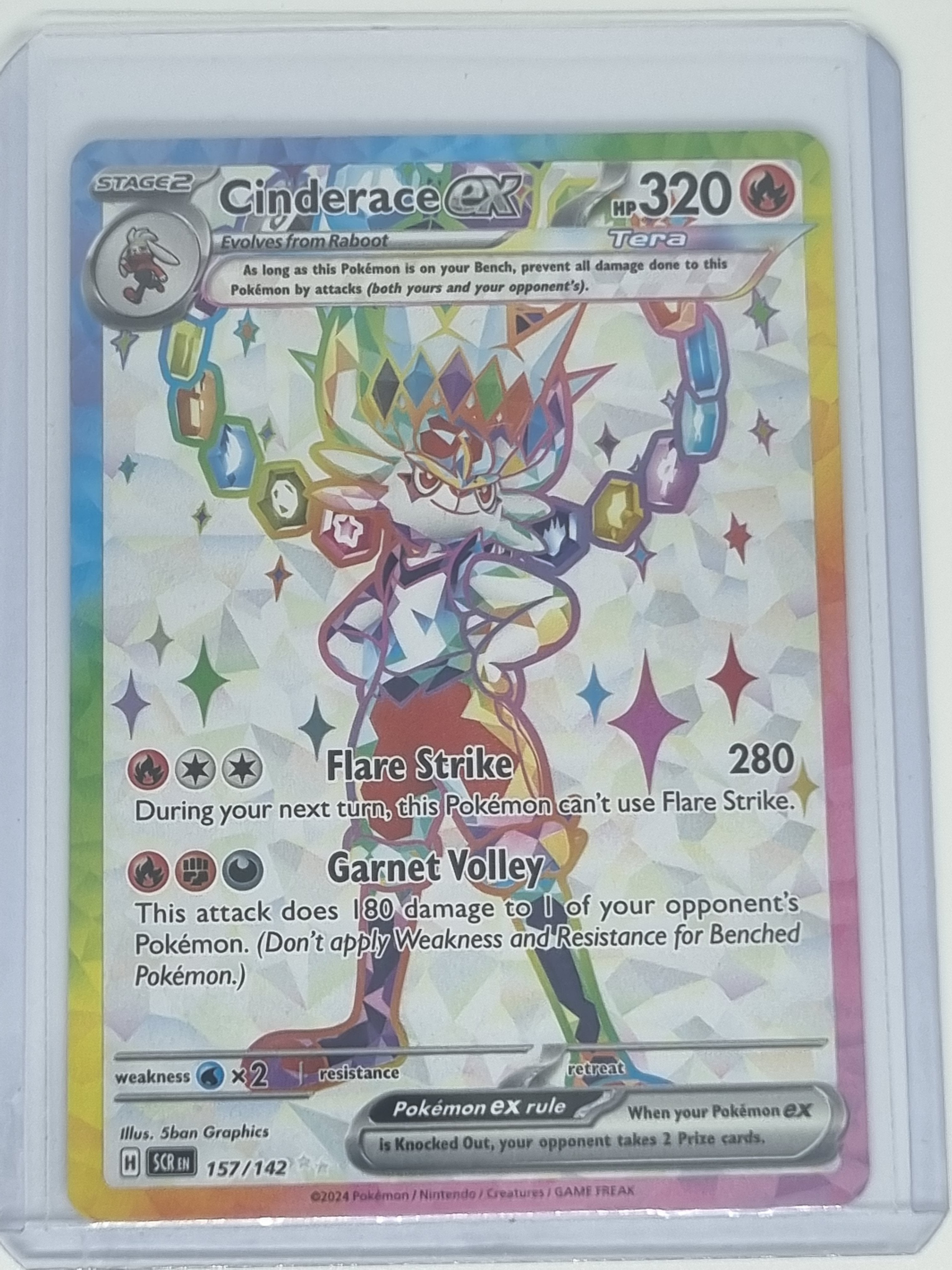 Pokemon TCG - Stellar Crown - #157/142 - Cinderace EX - Full Art
