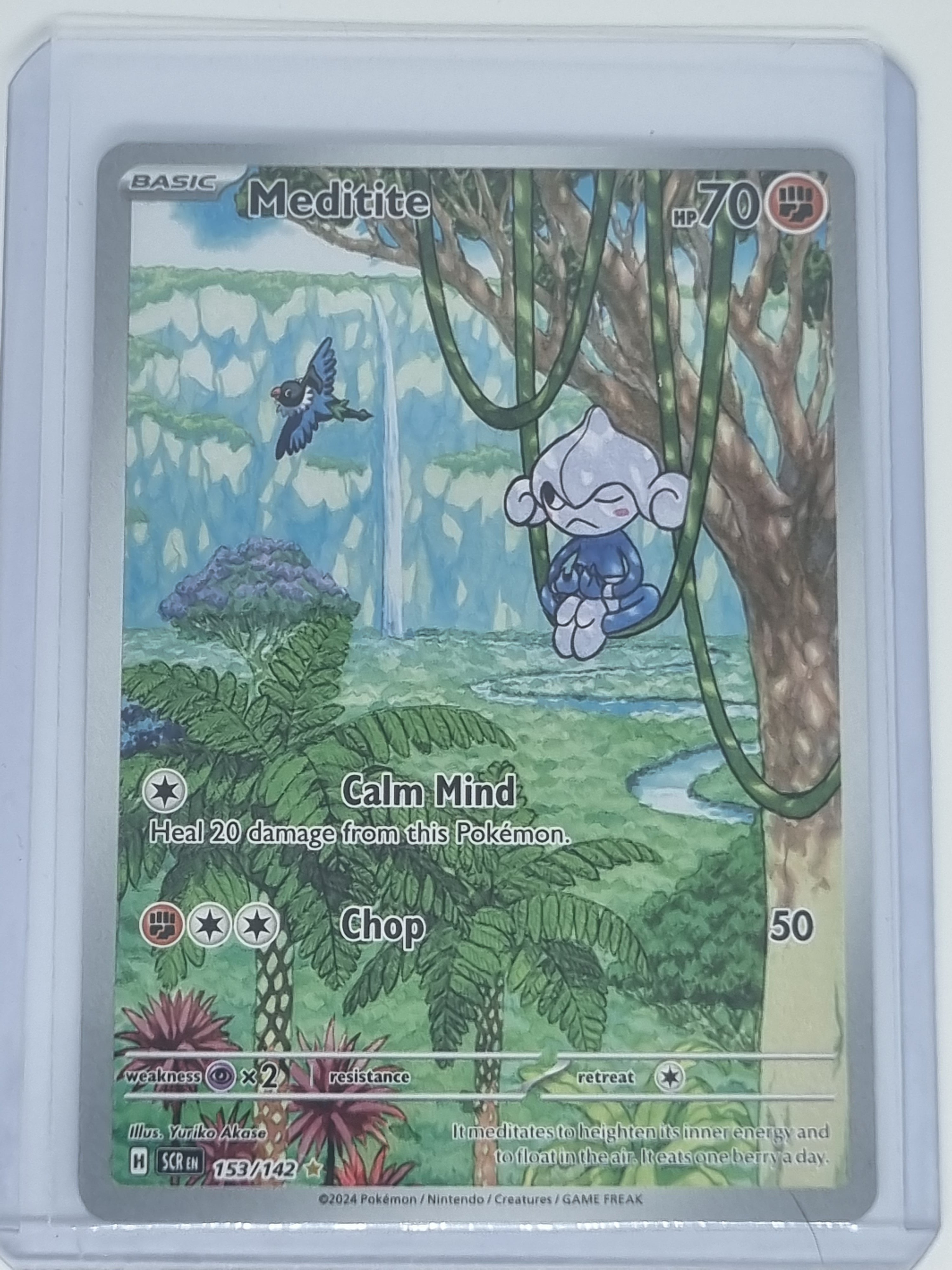 Pokemon TCG - Stellar Crown - #153/142 - Meditite - Illustration Rare