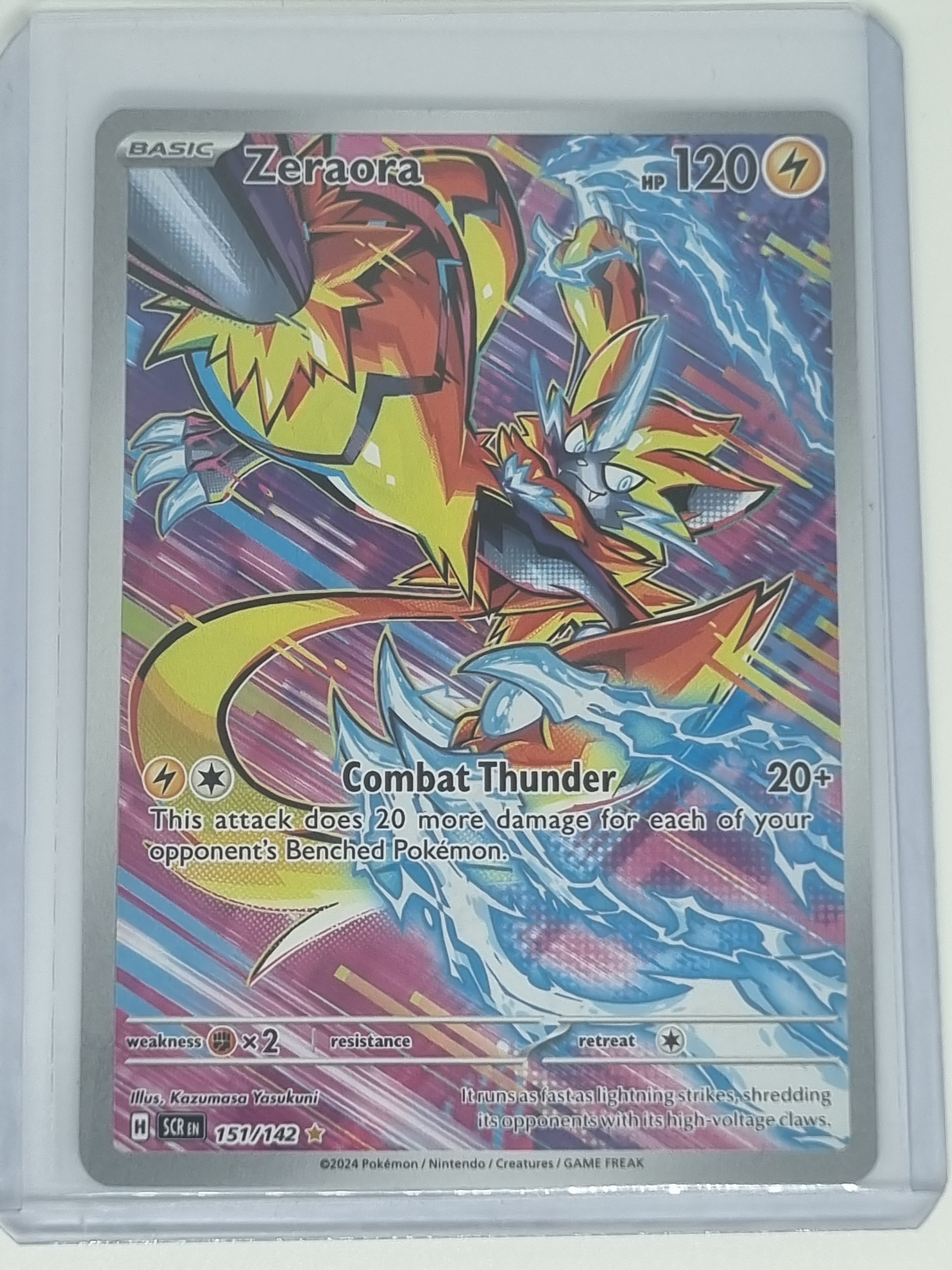 Pokemon TCG - Stellar Crown - #151/142 - Zeraora - Illustration Rare