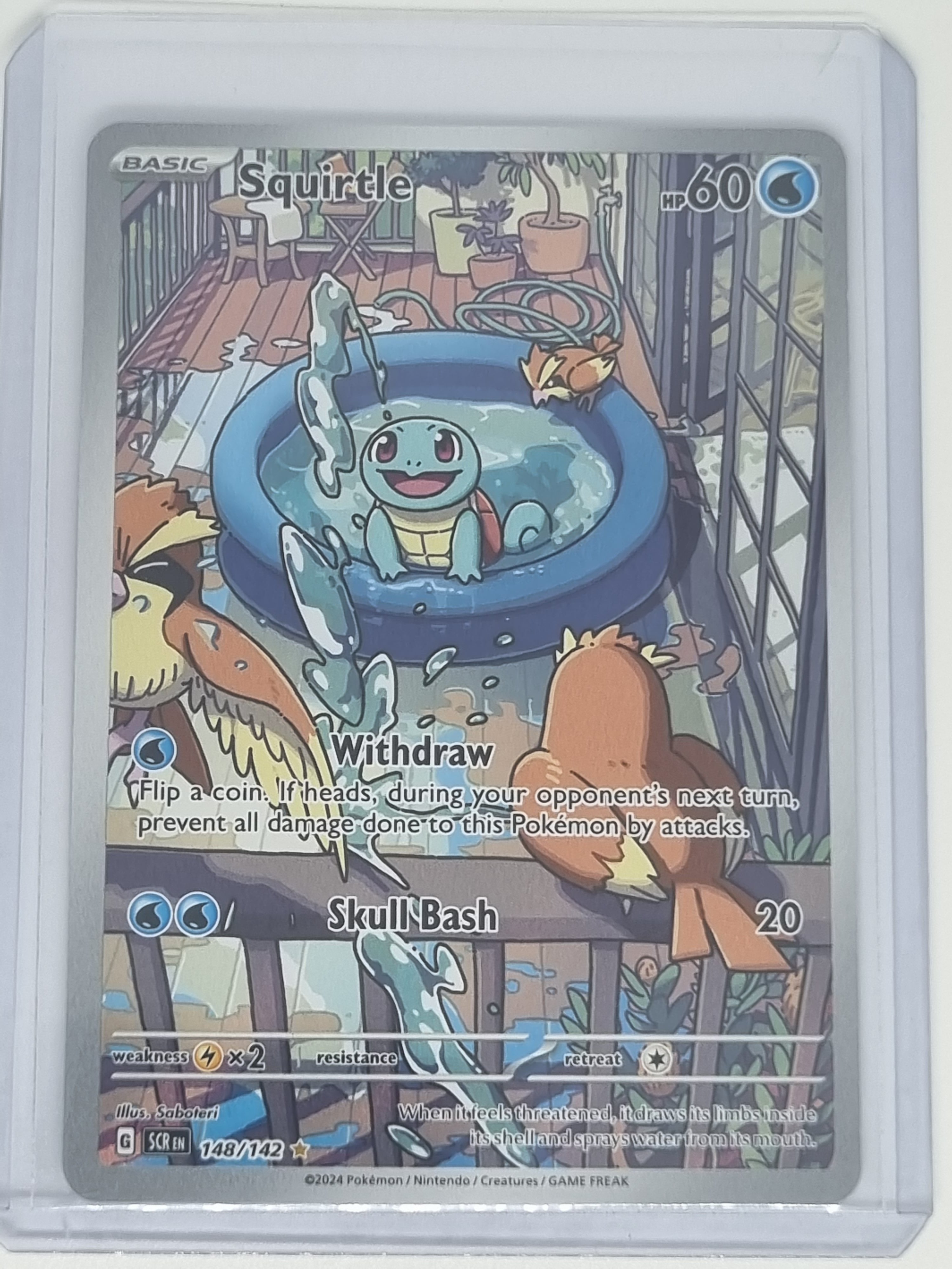 Pokemon TCG - Stellar Crown - #148/142 - Squirtle - Illustration Rare